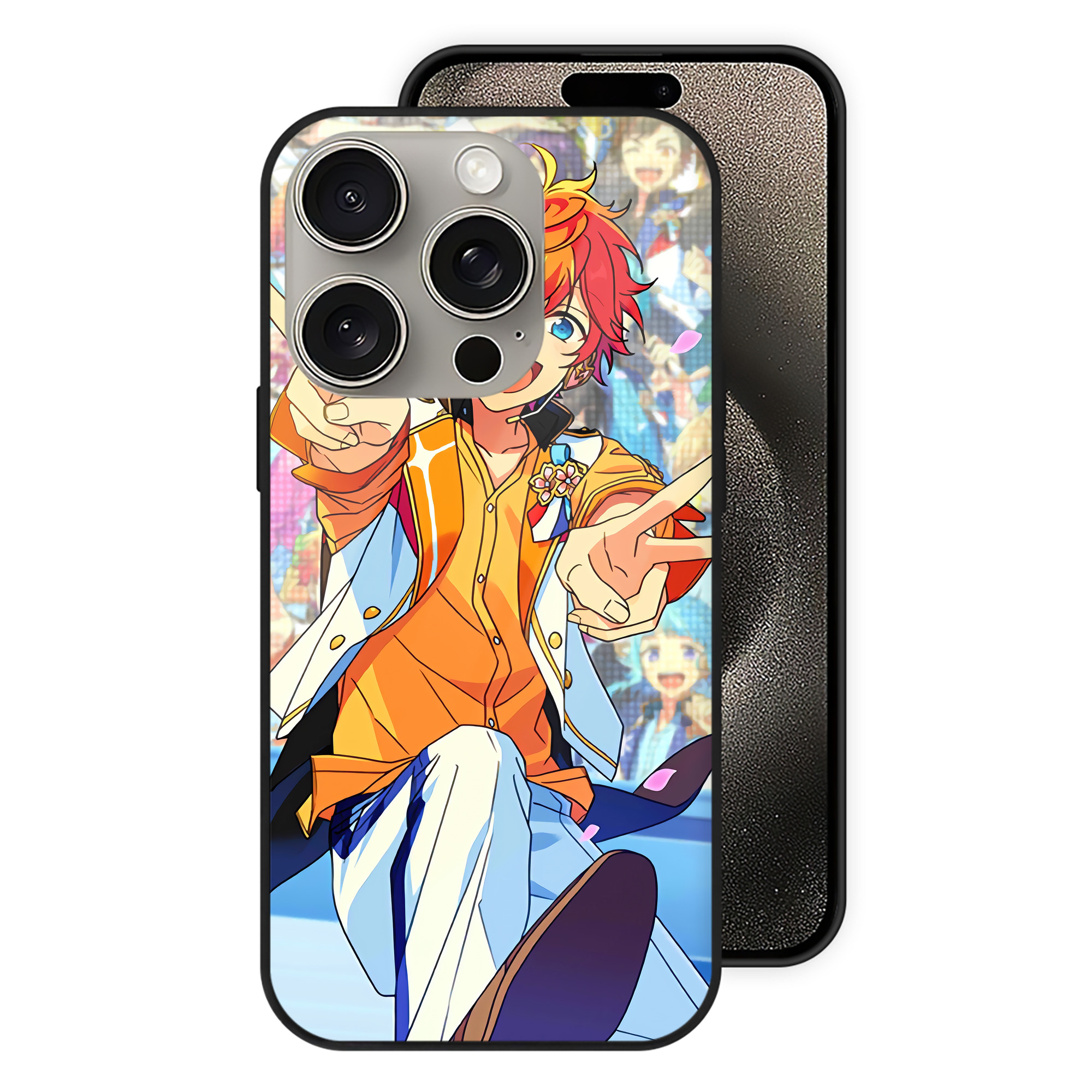 （画像用） あんさんぶるスターズ! Ensemble Stars 【iPhone15Pro対応】スマホケース 耐衝撃＆黄変防止 背面ガラス