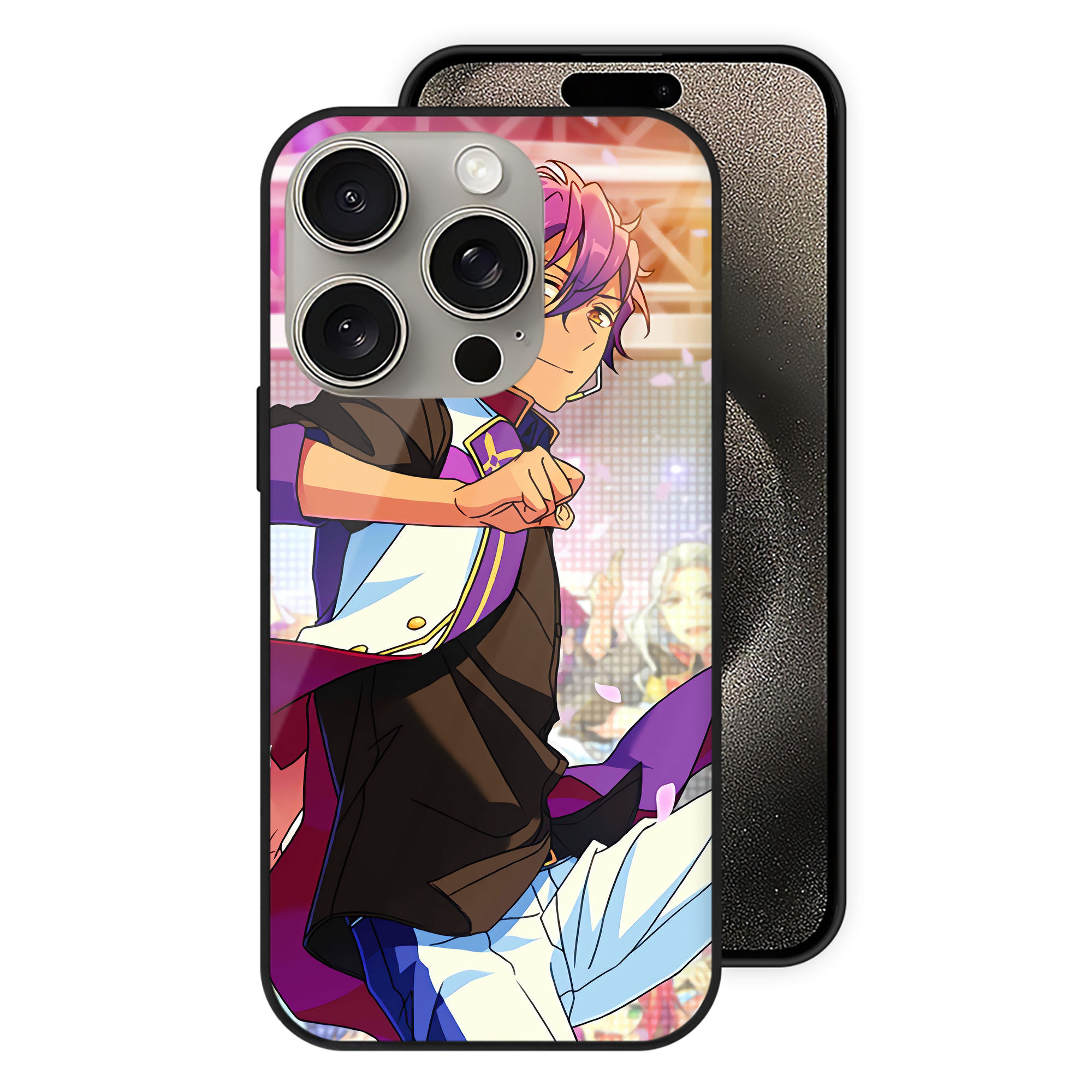 （画像用） あんさんぶるスターズ! Ensemble Stars 【iPhone15Pro対応】スマホケース 耐衝撃＆黄変防止 背面ガラス