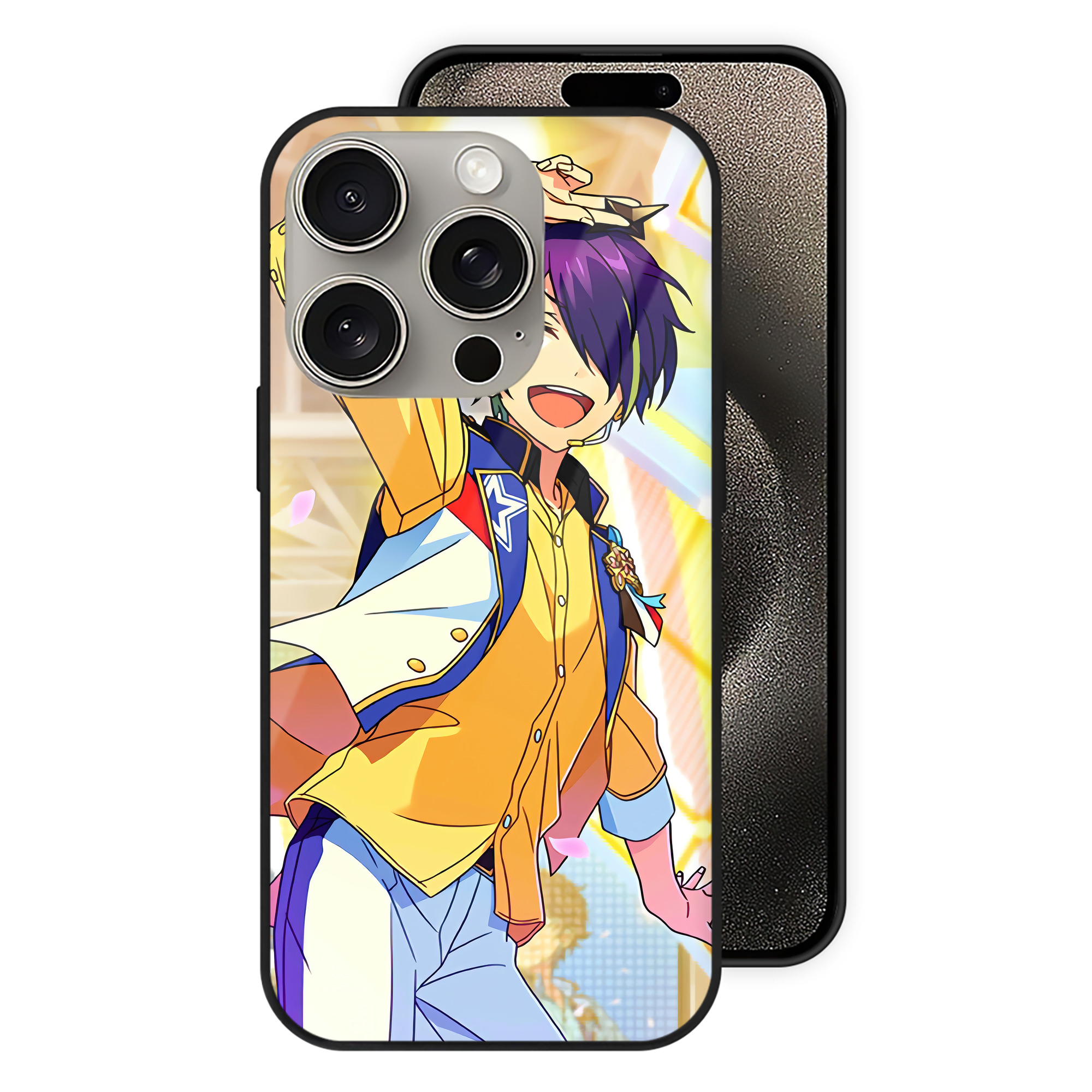 （画像用） あんさんぶるスターズ! Ensemble Stars 【iPhone15Pro対応】スマホケース 耐衝撃＆黄変防止 背面ガラス