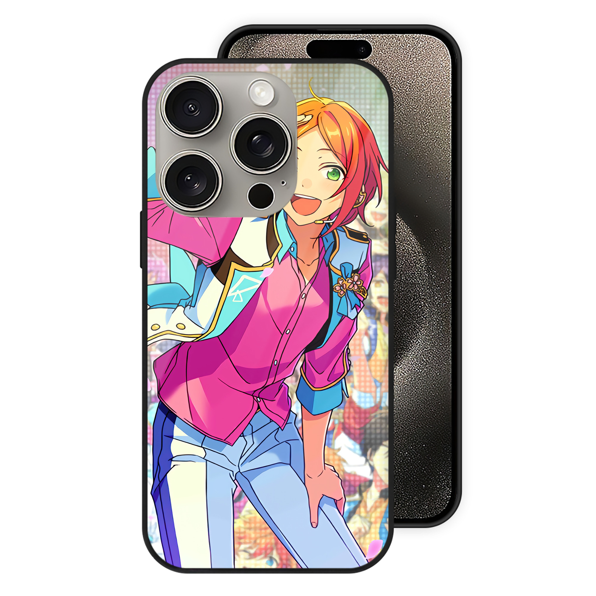 （画像用） あんさんぶるスターズ! Ensemble Stars 【iPhone15Pro対応】スマホケース 耐衝撃＆黄変防止 背面ガラス