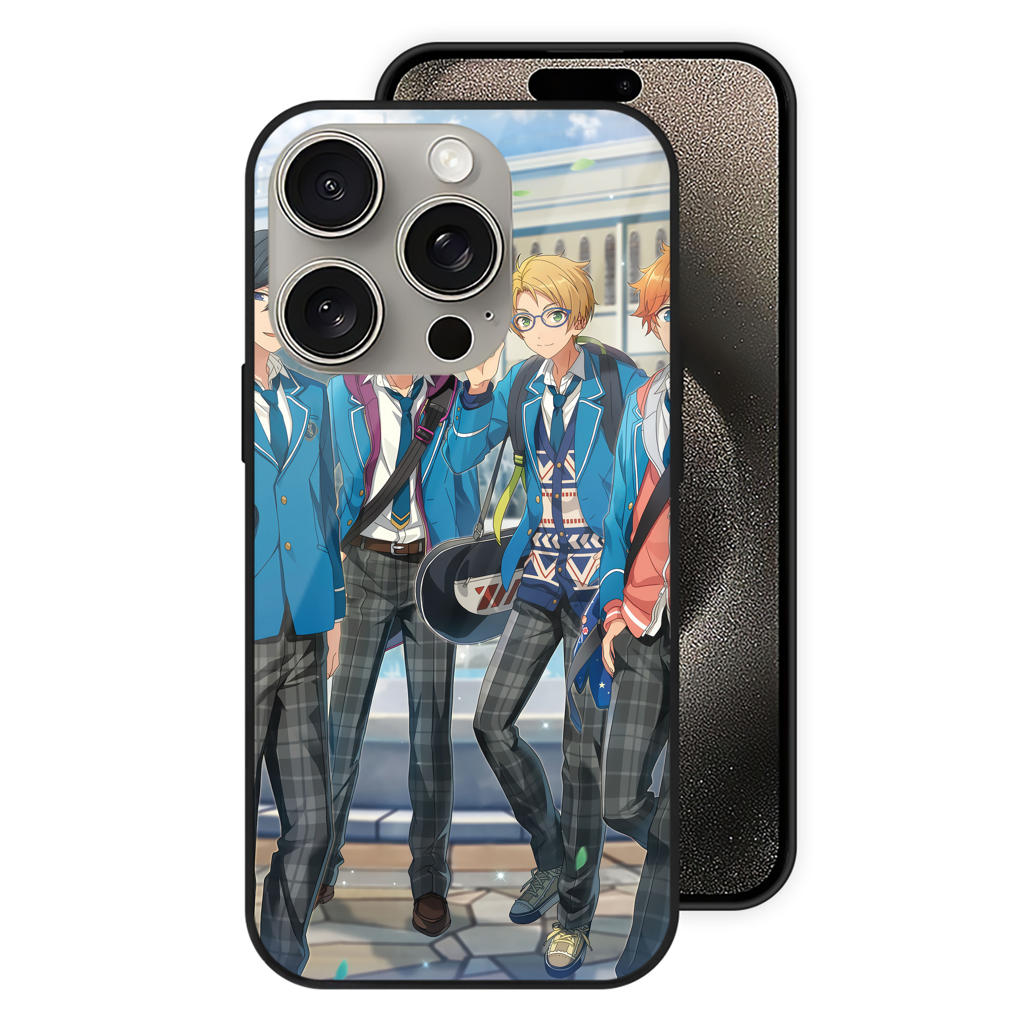 （画像用） あんさんぶるスターズ! Ensemble Stars 【iPhone15Pro対応】スマホケース 耐衝撃＆黄変防止 背面ガラス