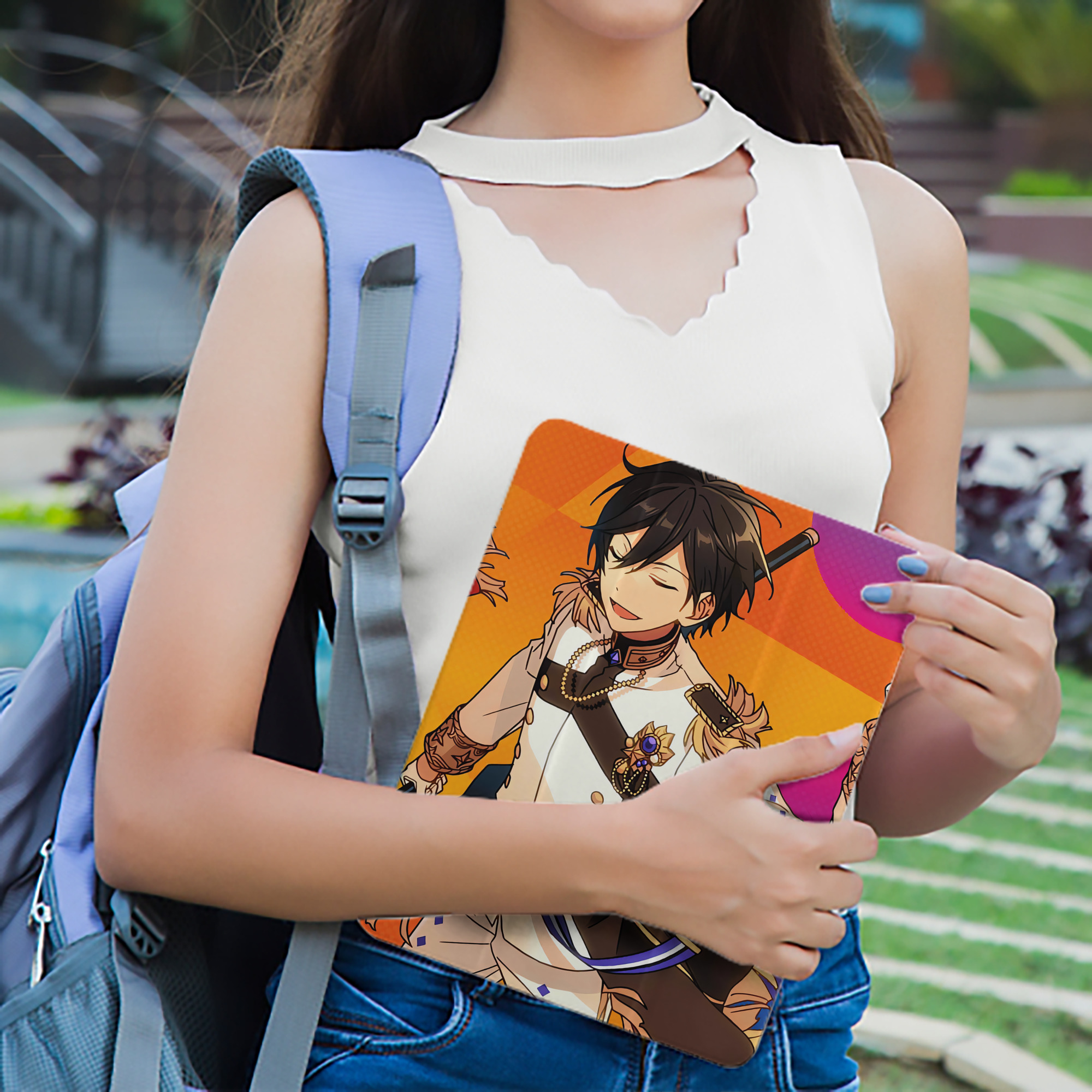 あんさんぶるスターズ! Ensemble Stars IPad ケース ペン収納付き 三つ折りスタンド PUレザー×シリコン 対応機種9.5/10.5/10.9インチ