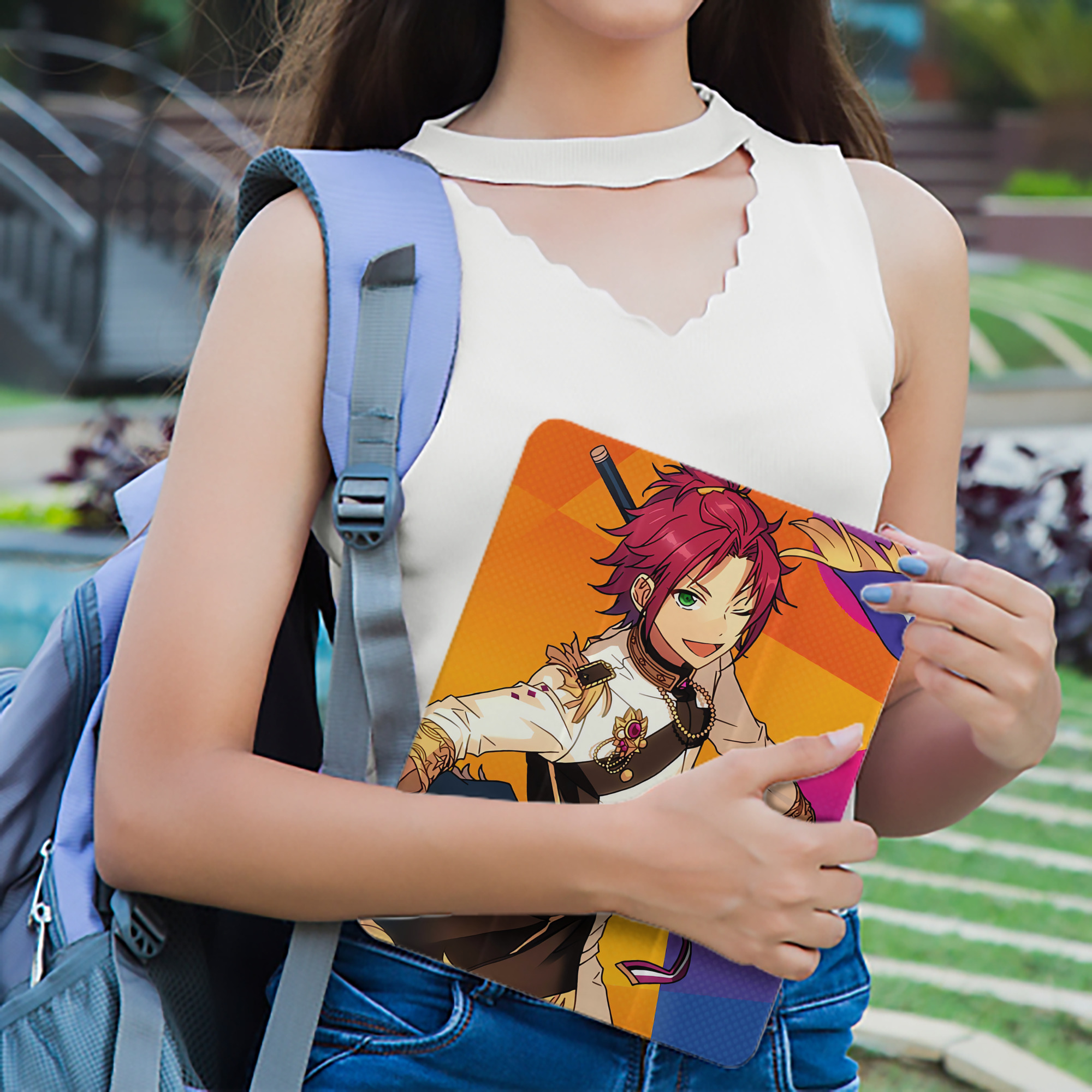 あんさんぶるスターズ! Ensemble Stars IPad ケース ペン収納付き 三つ折りスタンド PUレザー×シリコン 対応機種9.5/10.5/10.9インチ