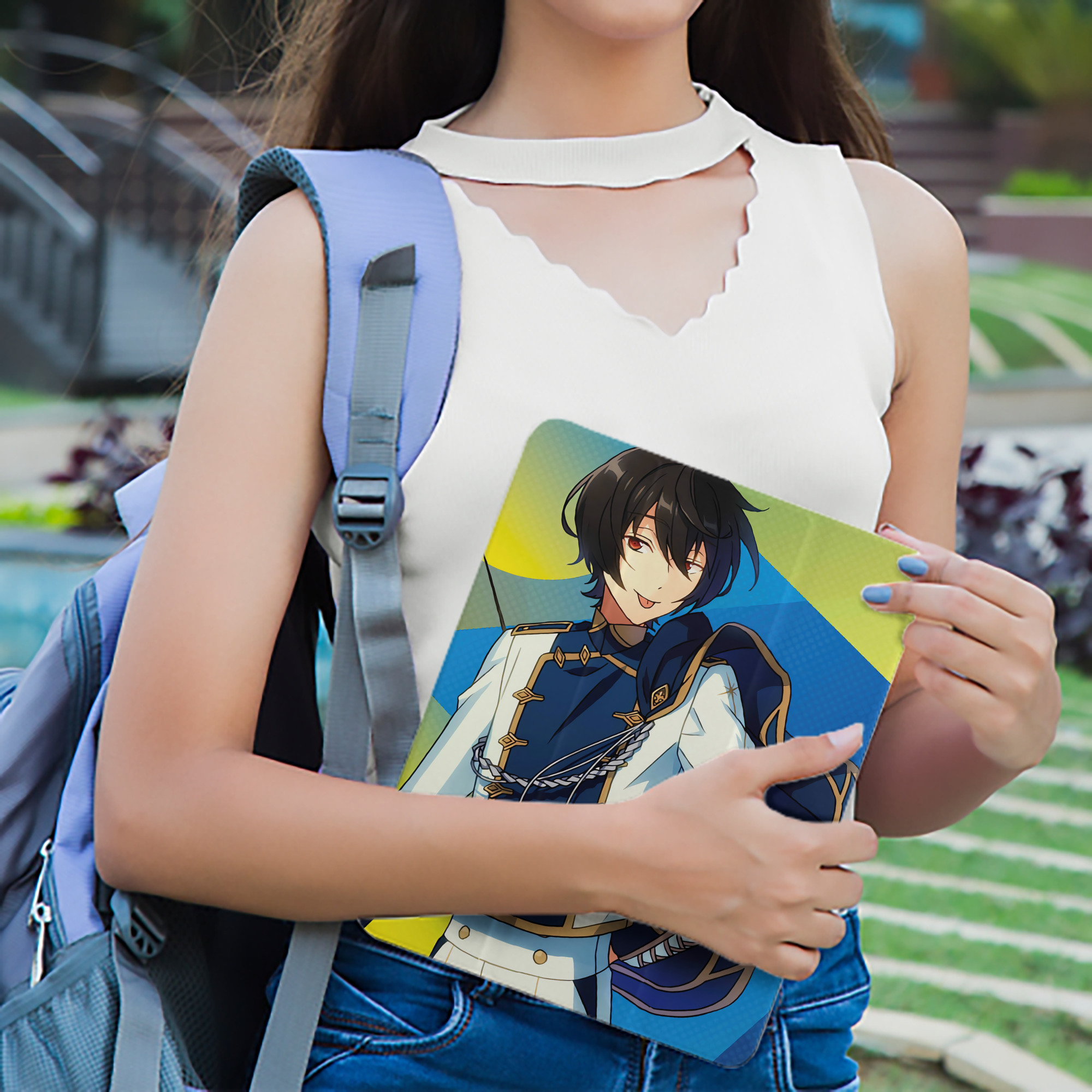あんさんぶるスターズ! Ensemble Stars IPad ケース ペン収納付き 三つ折りスタンド PUレザー×シリコン 対応機種9.5/10.5/10.9インチ