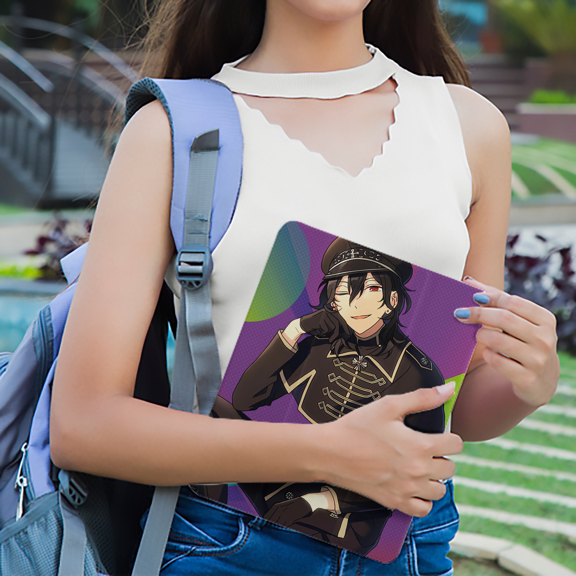 あんさんぶるスターズ! Ensemble Stars IPad ケース ペン収納付き 三つ折りスタンド PUレザー×シリコン 対応機種9.5/10.5/10.9インチ