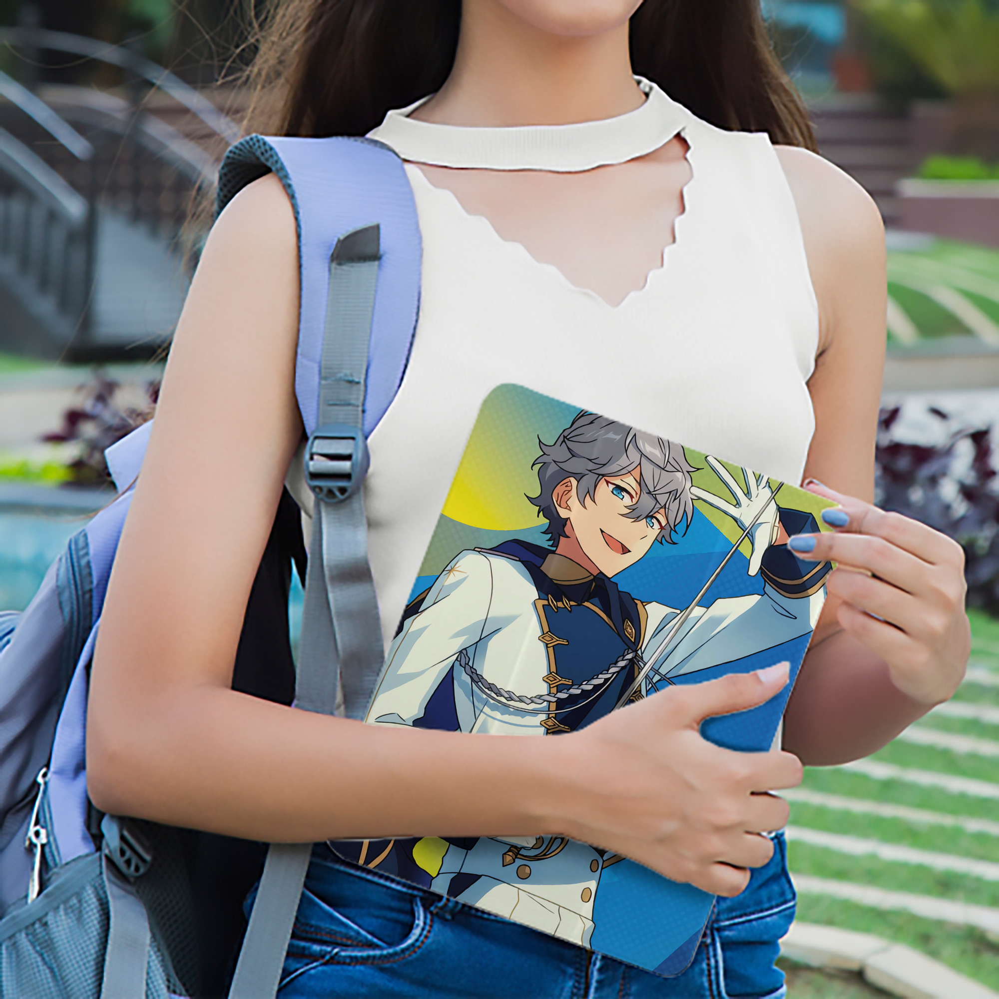 あんさんぶるスターズ! Ensemble Stars IPad ケース ペン収納付き 三つ折りスタンド PUレザー×シリコン 対応機種9.5/10.5/10.9インチ