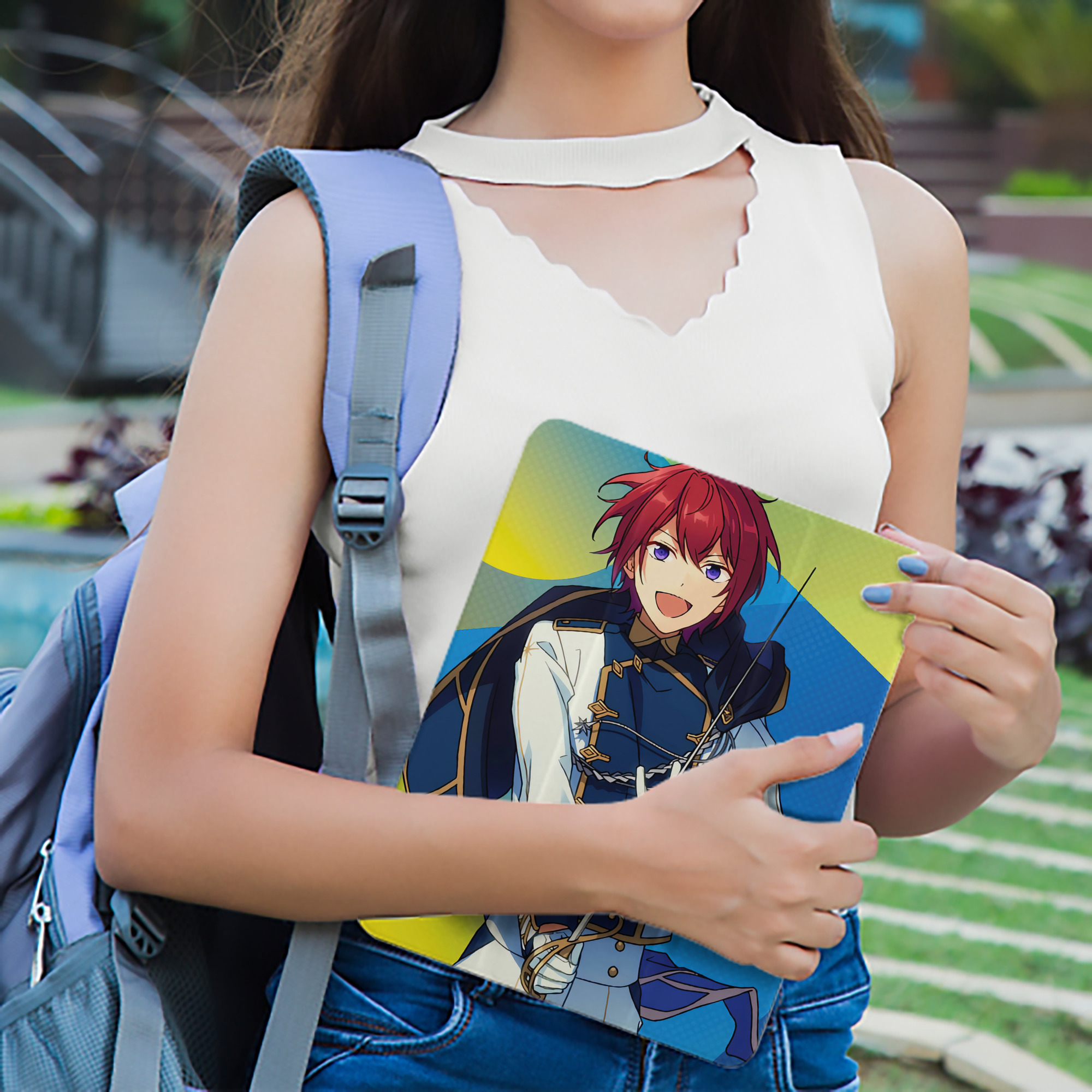 あんさんぶるスターズ! Ensemble Stars IPad ケース ペン収納付き 三つ折りスタンド PUレザー×シリコン 対応機種9.5/10.5/10.9インチ