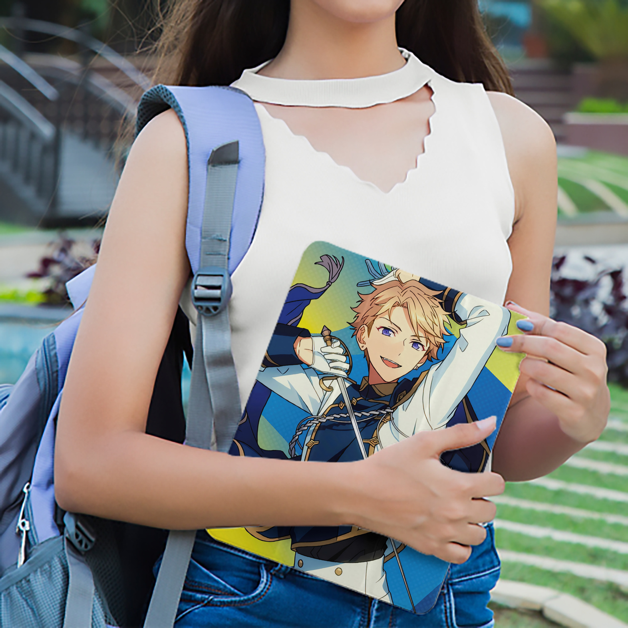 あんさんぶるスターズ! Ensemble Stars IPad ケース ペン収納付き 三つ折りスタンド PUレザー×シリコン 対応機種9.5/10.5/10.9インチ