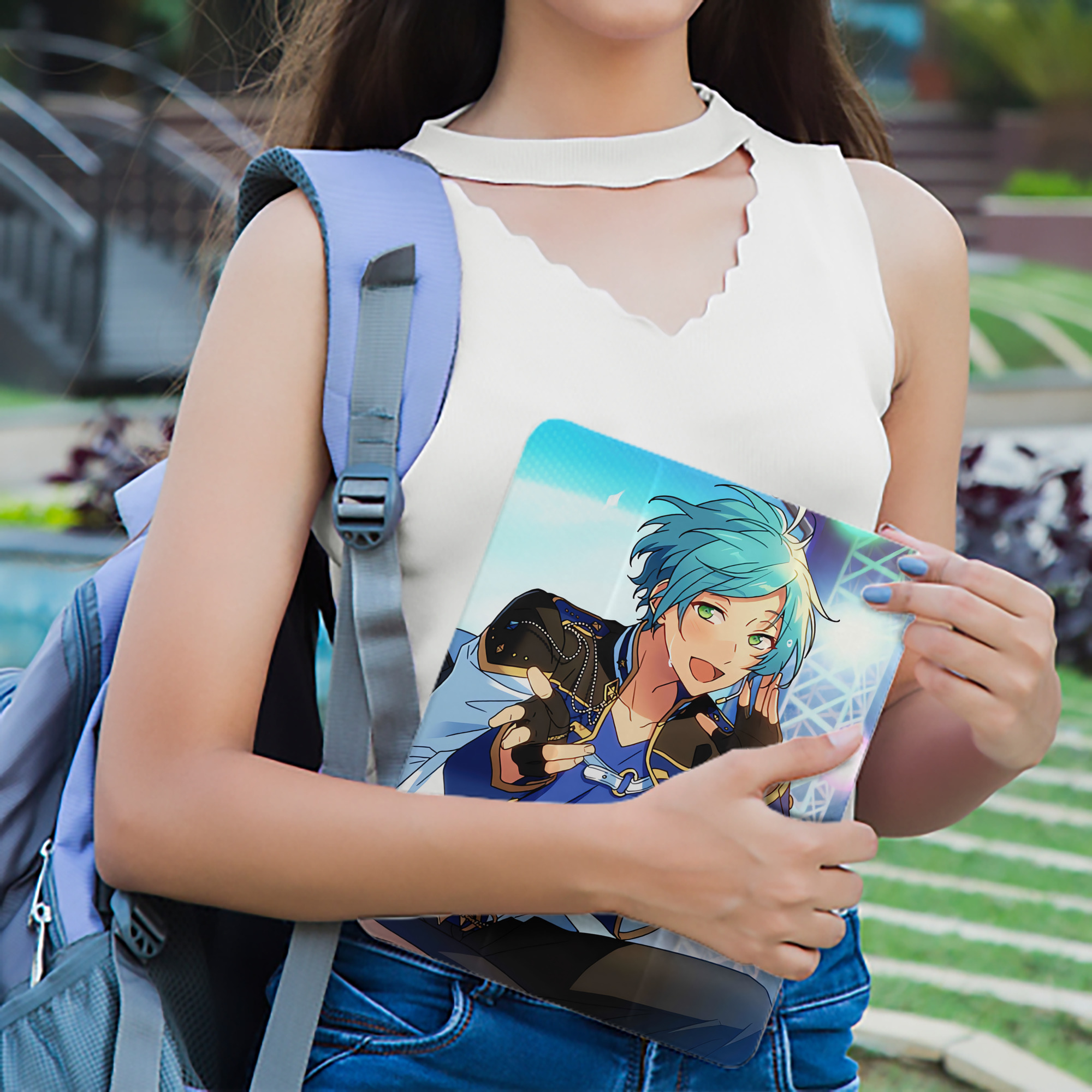 あんさんぶるスターズ! Ensemble Stars IPad ケース ペン収納付き 三つ折りスタンド PUレザー×シリコン 対応機種9.5/10.5/10.9インチ