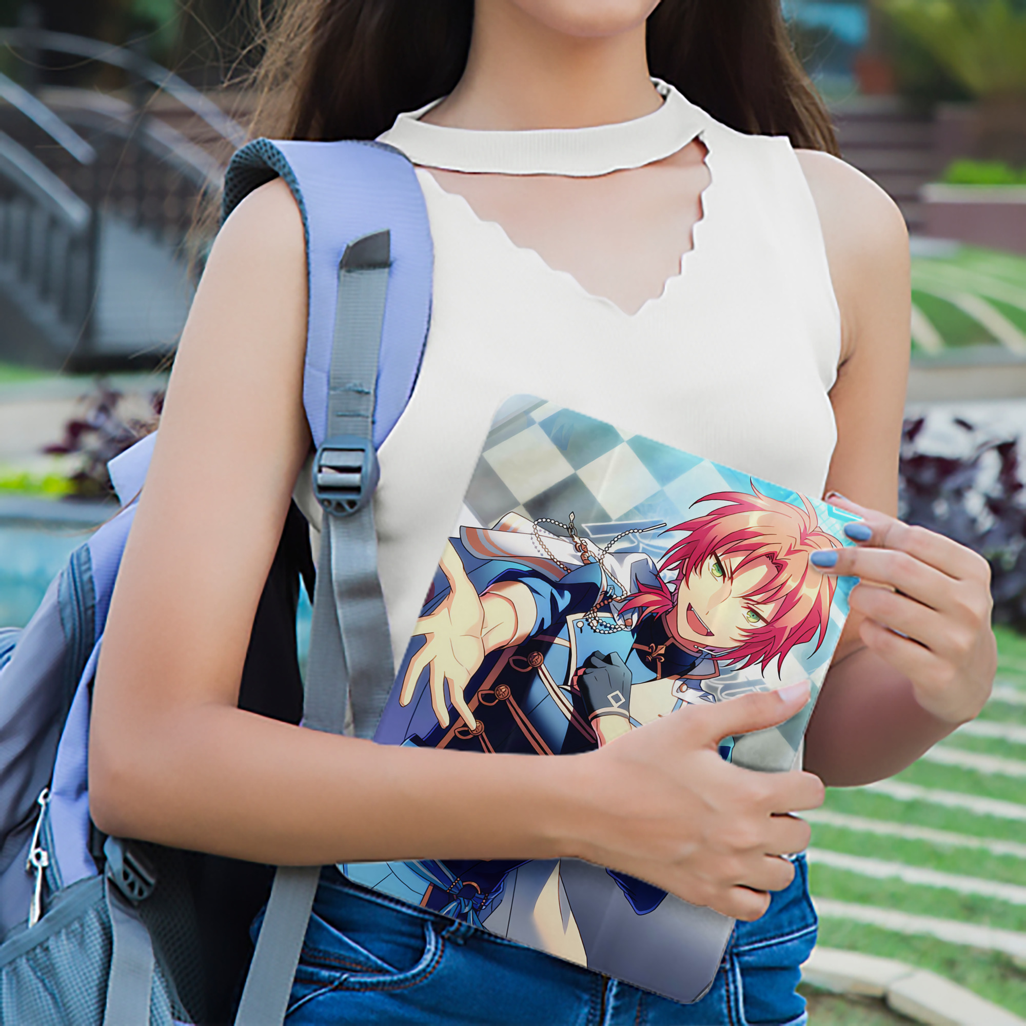 あんさんぶるスターズ! Ensemble Stars IPad ケース ペン収納付き 三つ折りスタンド PUレザー×シリコン 対応機種9.5/10.5/10.9インチ