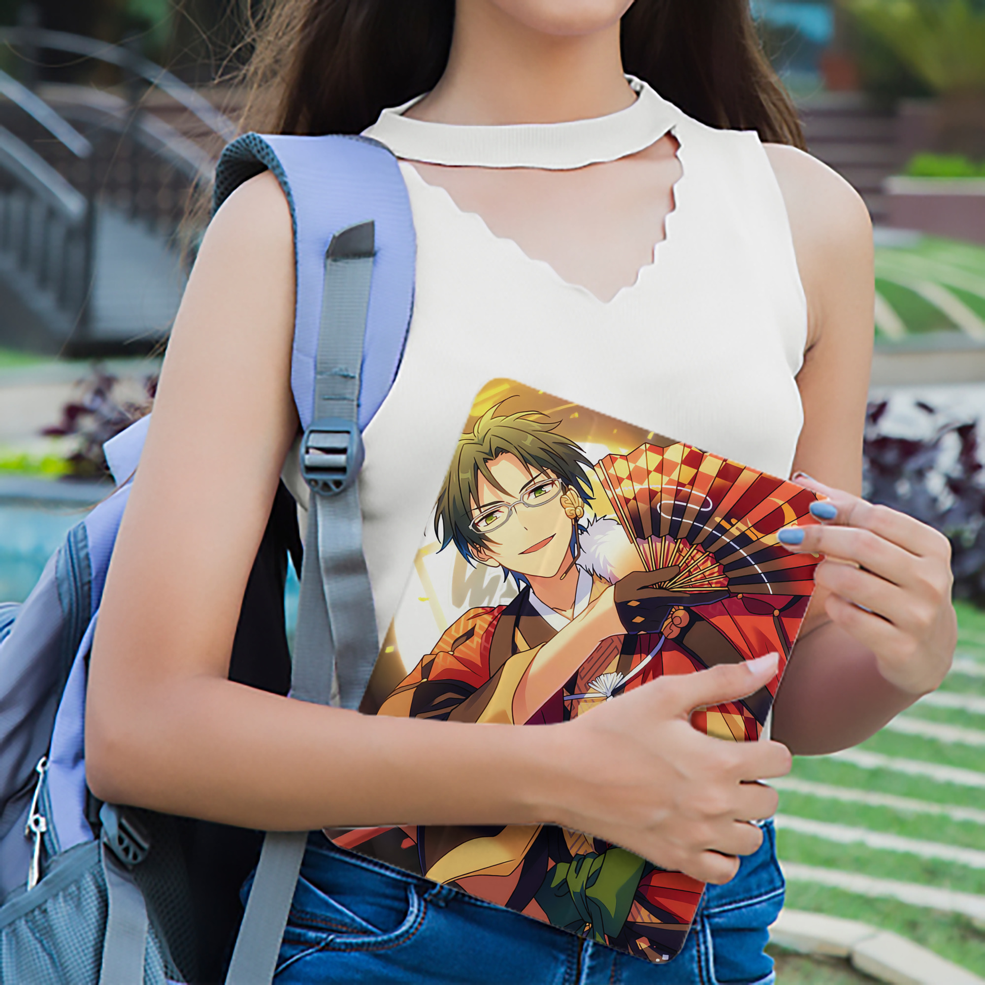 あんさんぶるスターズ! Ensemble Stars IPad ケース ペン収納付き 三つ折りスタンド PUレザー×シリコン 対応機種9.5/10.5/10.9インチ