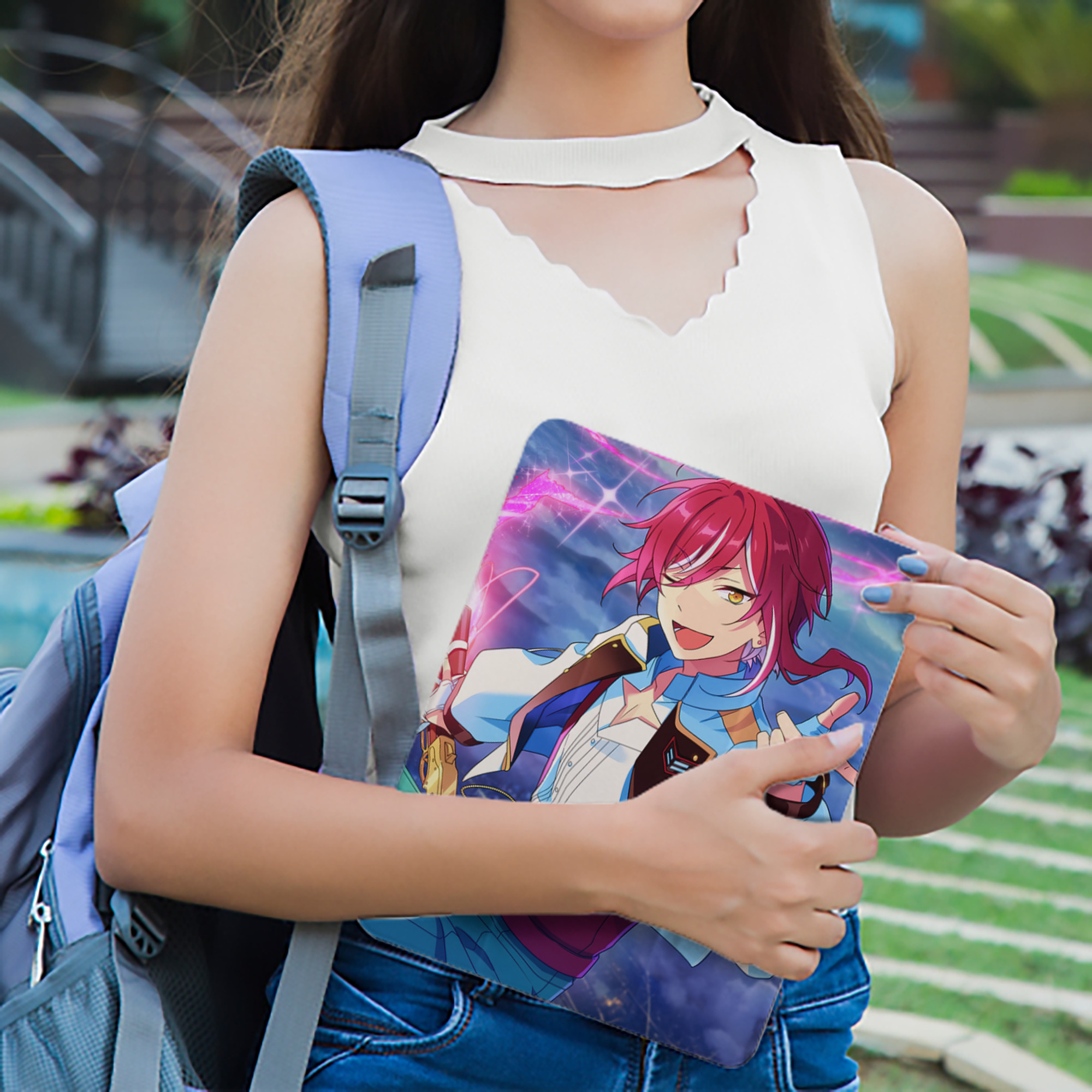 あんさんぶるスターズ! Ensemble Stars IPad ケース ペン収納付き 三つ折りスタンド PUレザー×シリコン 対応機種9.5/10.5/10.9インチ