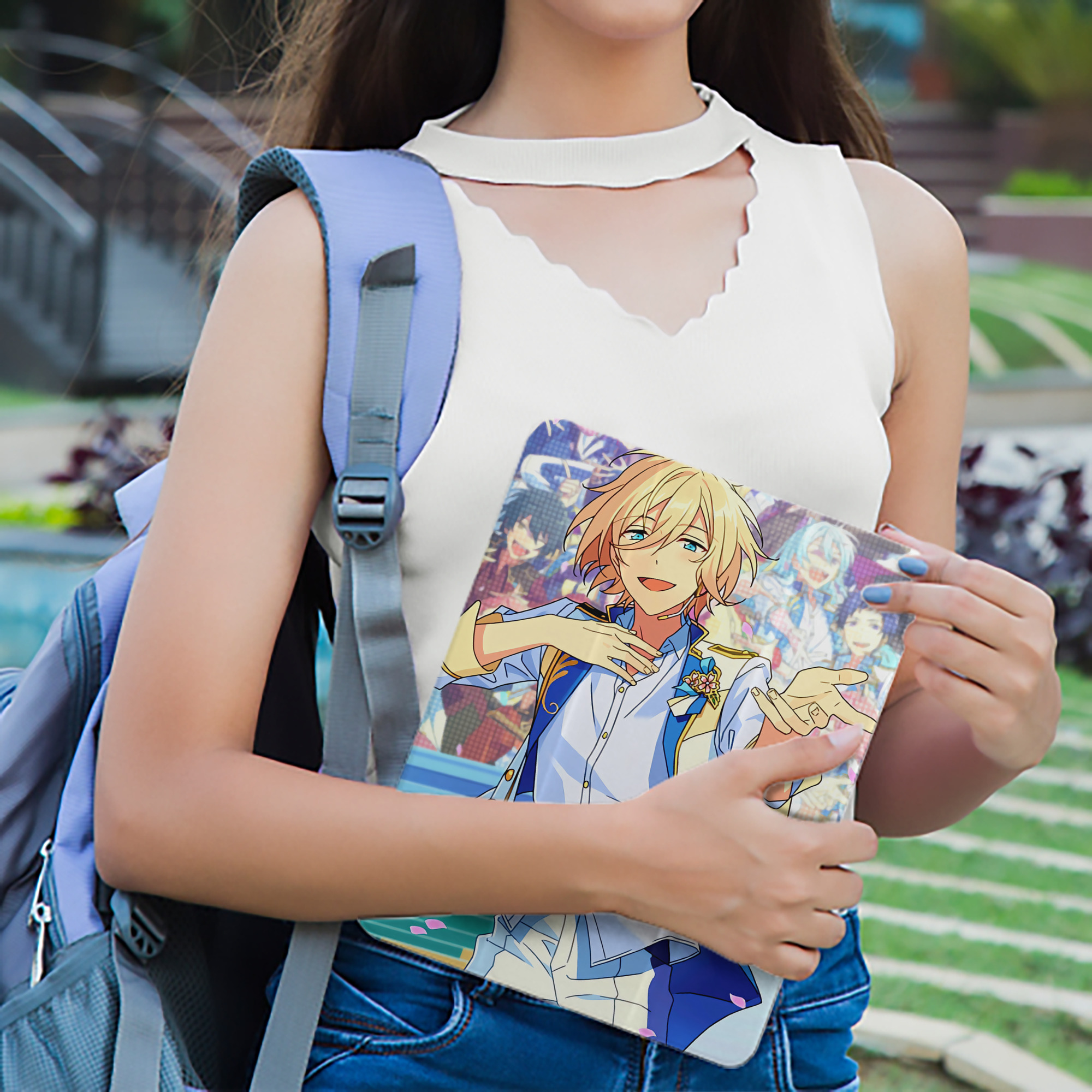 あんさんぶるスターズ! Ensemble Stars IPad ケース ペン収納付き 三つ折りスタンド PUレザー×シリコン 対応機種9.5/10.5/10.9インチ