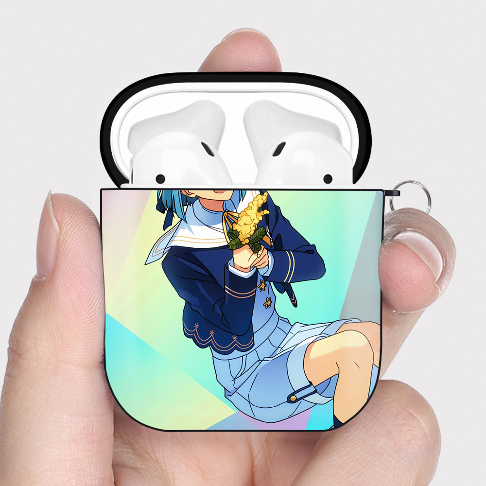 （画像用） あんさんぶるスターズ! Ensemble Stars AirPods 第2世代保護ケース ハードシェル ブラック 耐衝撃・防指紋・カラビナ付き