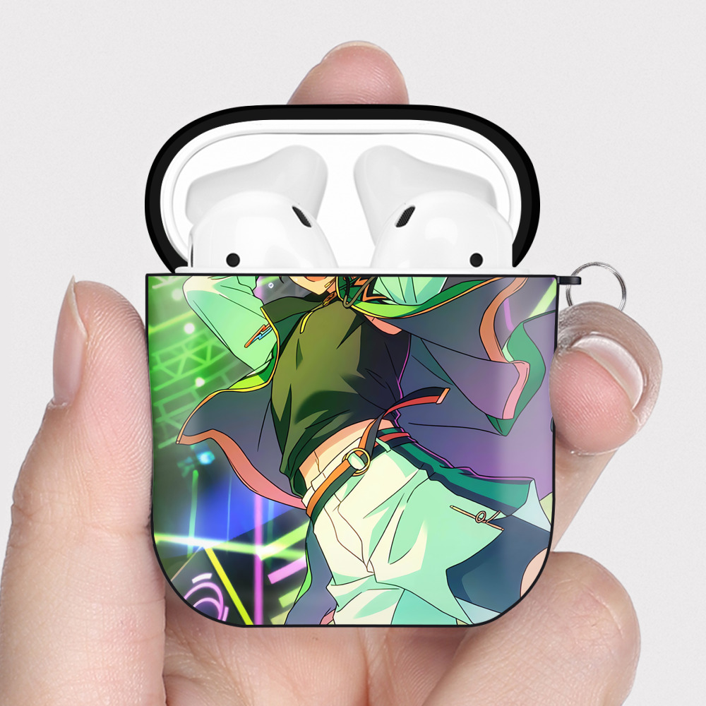 （画像用） あんさんぶるスターズ! Ensemble Stars AirPods 第2世代保護ケース ハードシェル ブラック 耐衝撃・防指紋・カラビナ付き