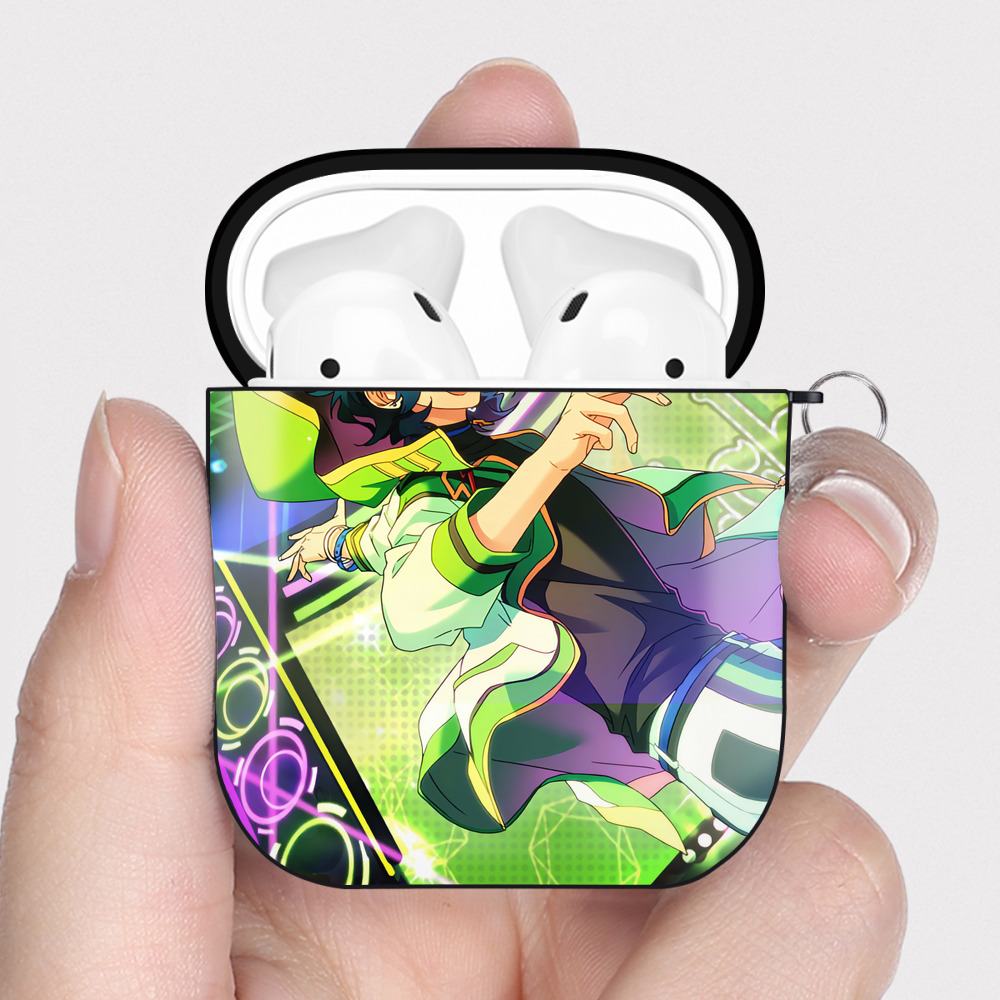 （画像用） あんさんぶるスターズ! Ensemble Stars AirPods 第2世代保護ケース ハードシェル ブラック 耐衝撃・防指紋・カラビナ付き