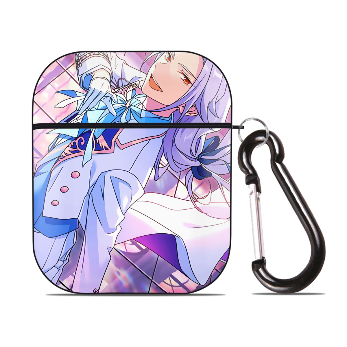 （画像用） あんさんぶるスターズ! Ensemble Stars AirPods 第2世代保護ケース ハードシェル ブラック 耐衝撃・防指紋・カラビナ付き
