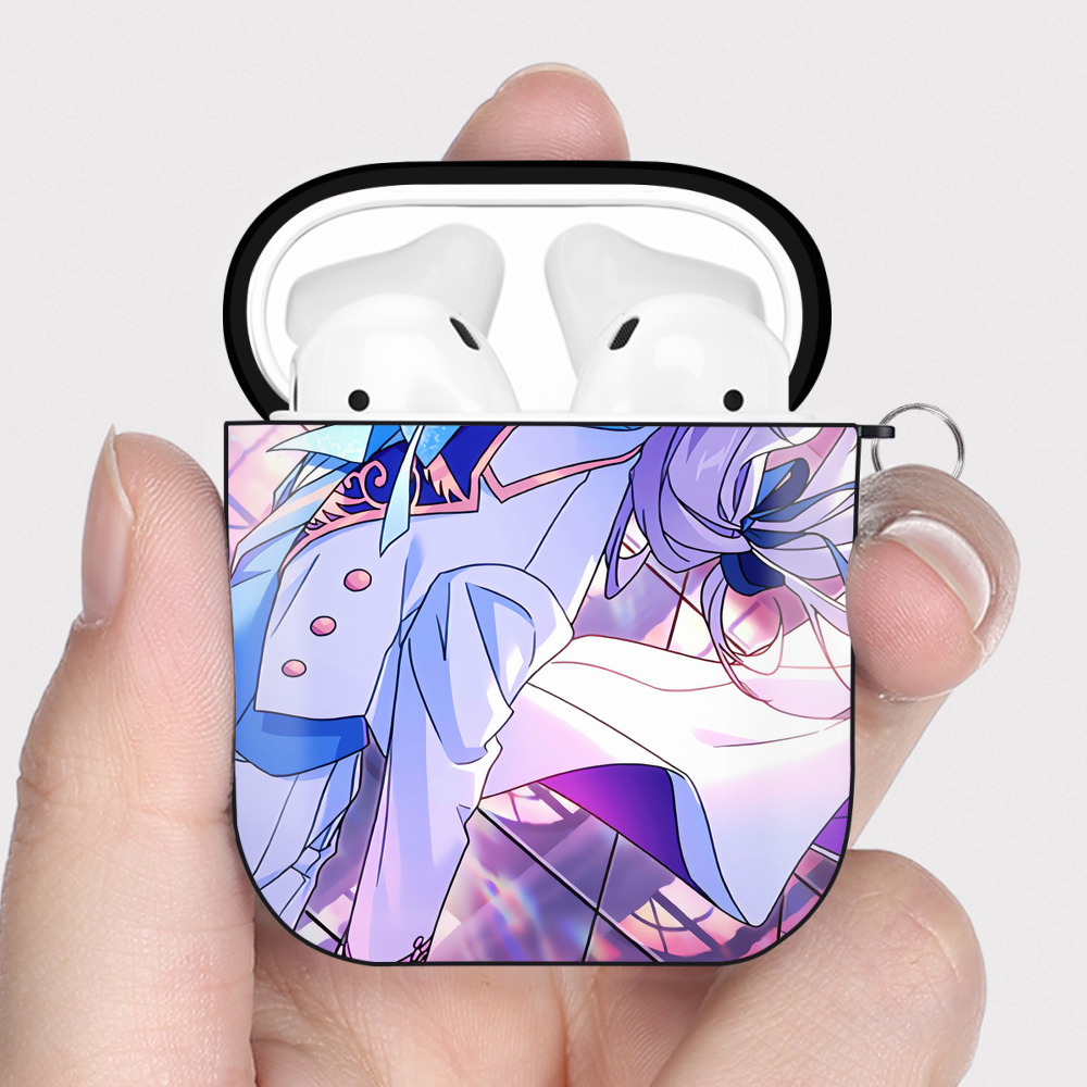 （画像用） あんさんぶるスターズ! Ensemble Stars AirPods 第2世代保護ケース ハードシェル ブラック 耐衝撃・防指紋・カラビナ付き