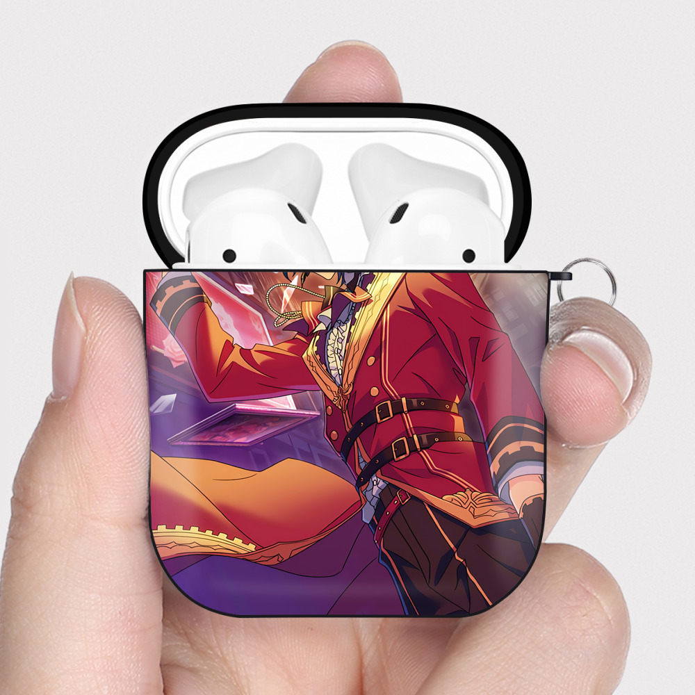 （画像用） あんさんぶるスターズ! Ensemble Stars AirPods 第2世代保護ケース ハードシェル ブラック 耐衝撃・防指紋・カラビナ付き