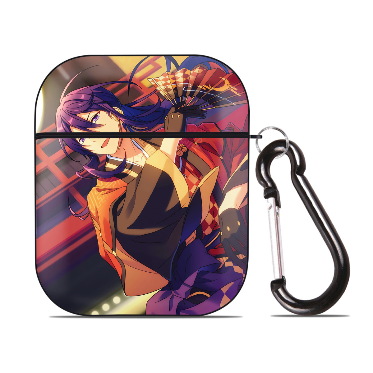 （画像用） あんさんぶるスターズ! Ensemble Stars AirPods 第2世代保護ケース ハードシェル ブラック 耐衝撃・防指紋・カラビナ付き