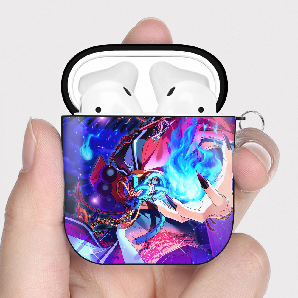 （画像用） あんさんぶるスターズ! Ensemble Stars AirPods 第2世代保護ケース ハードシェル ブラック 耐衝撃・防指紋・カラビナ付き