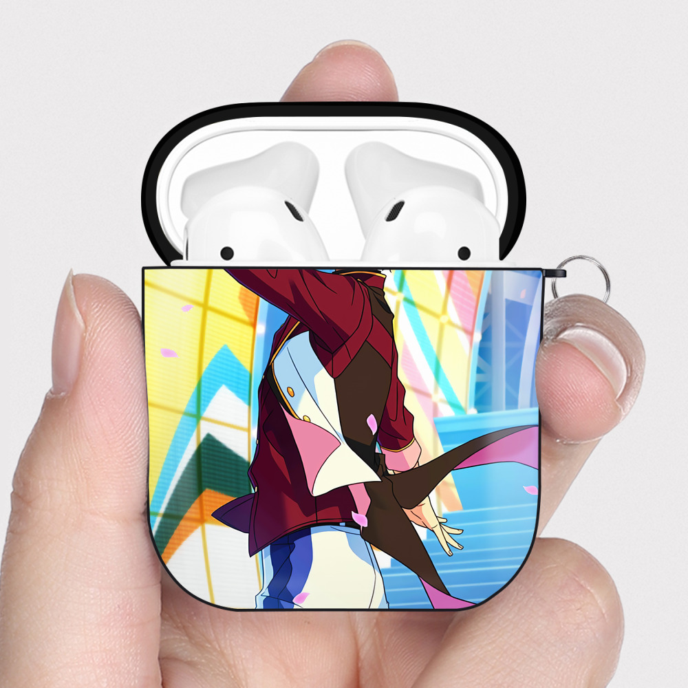 （画像用） あんさんぶるスターズ! Ensemble Stars AirPods 第2世代保護ケース ハードシェル ブラック 耐衝撃・防指紋・カラビナ付き