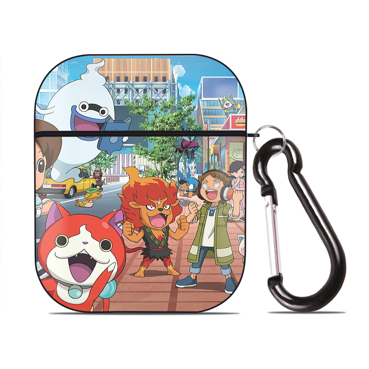（画像用） あんさんぶるスターズ! Ensemble Stars AirPods 第2世代保護ケース ハードシェル ブラック 耐衝撃・防指紋・カラビナ付き