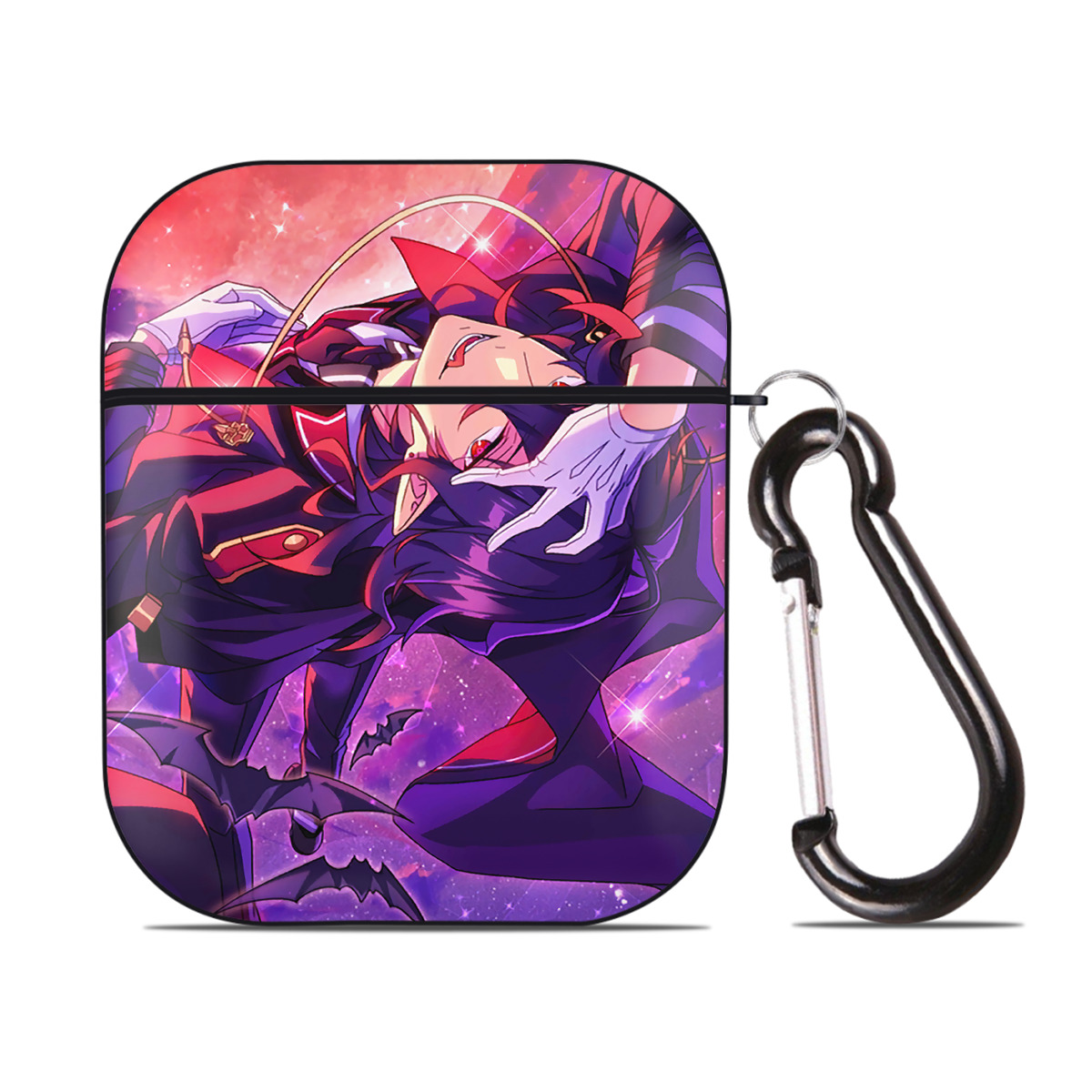 （画像用） あんさんぶるスターズ! Ensemble Stars AirPods 第2世代保護ケース ハードシェル ブラック 耐衝撃・防指紋・カラビナ付き
