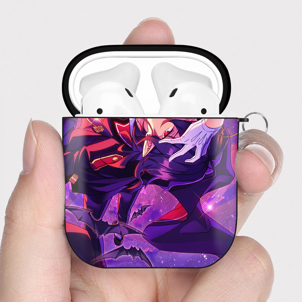 あんさんぶるスターズ! Ensemble Stars AirPods 第2世代保護ケース ハードシェル ブラック 耐衝撃・防指紋・カラビナ付き