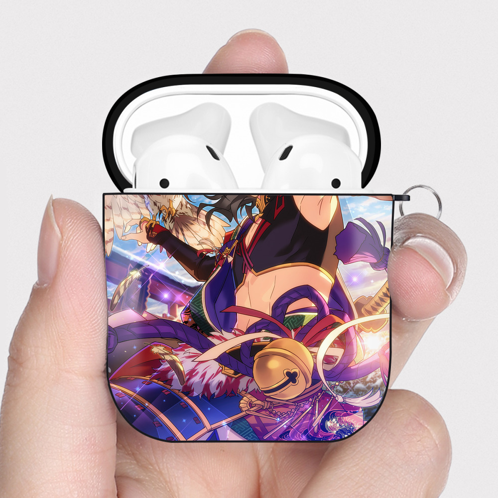 （画像用） あんさんぶるスターズ! Ensemble Stars AirPods 第2世代保護ケース ハードシェル ブラック 耐衝撃・防指紋・カラビナ付き