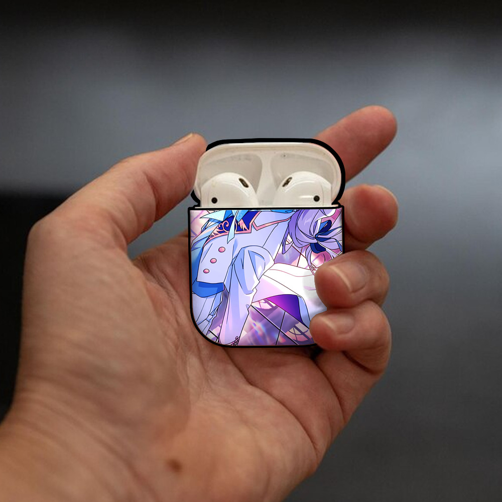 あんさんぶるスターズ! Ensemble Stars AirPods 第2世代保護ケース ハードシェル ブラック 耐衝撃・防指紋・カラビナ付き