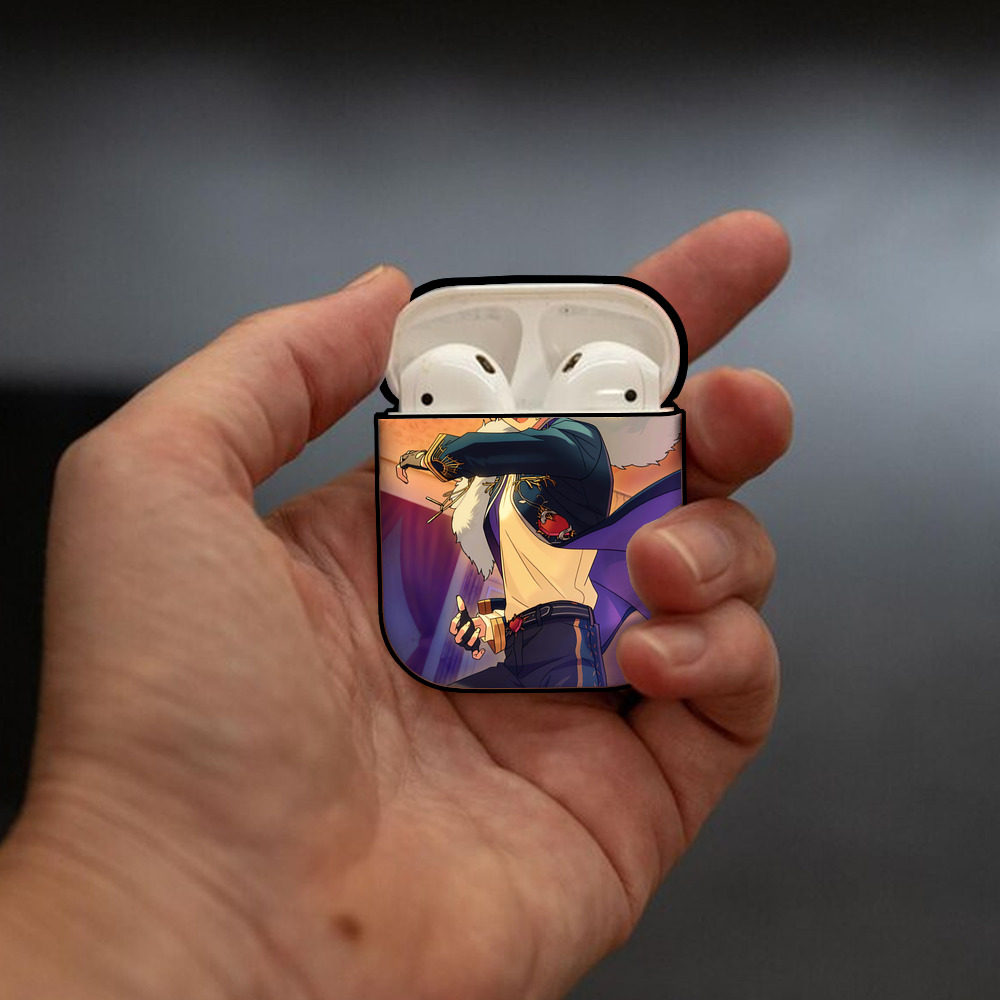 あんさんぶるスターズ! Ensemble Stars AirPods 第2世代保護ケース ハードシェル ブラック 耐衝撃・防指紋・カラビナ付き