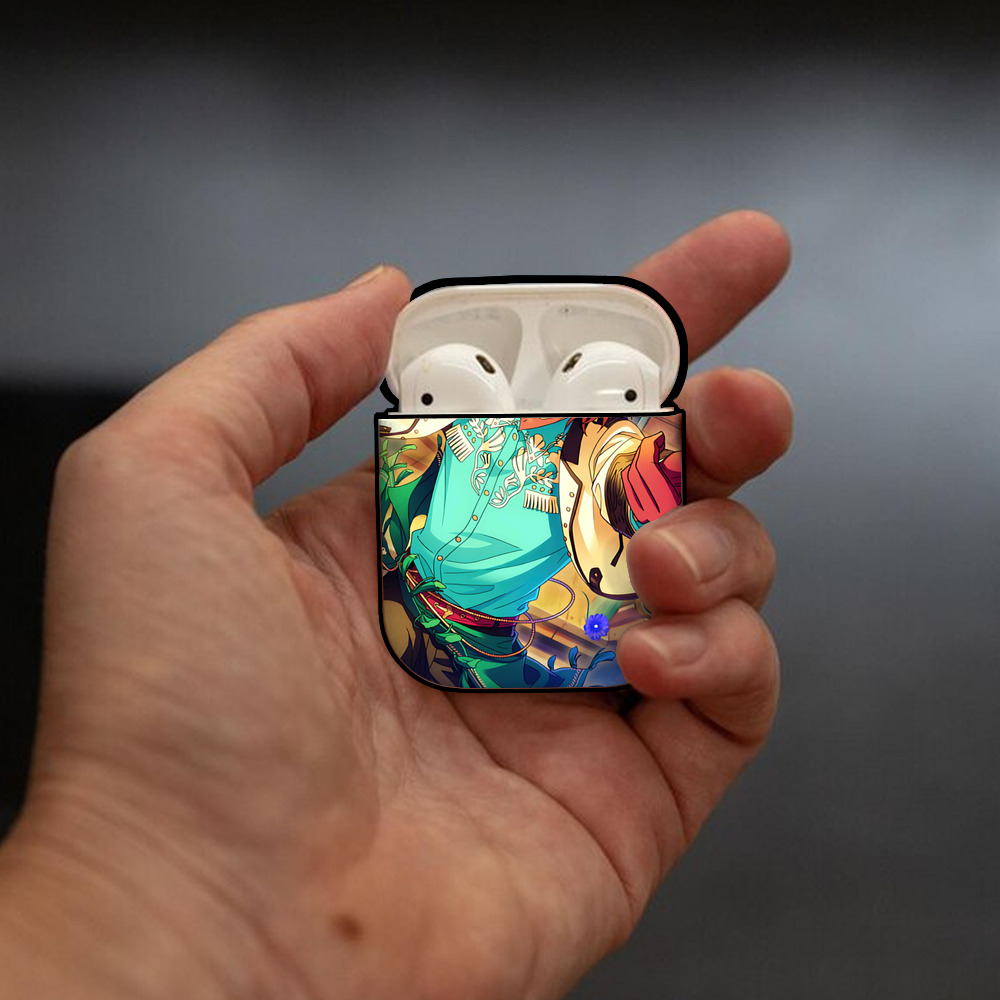 あんさんぶるスターズ! Ensemble Stars AirPods 第2世代保護ケース ハードシェル ブラック 耐衝撃・防指紋・カラビナ付き
