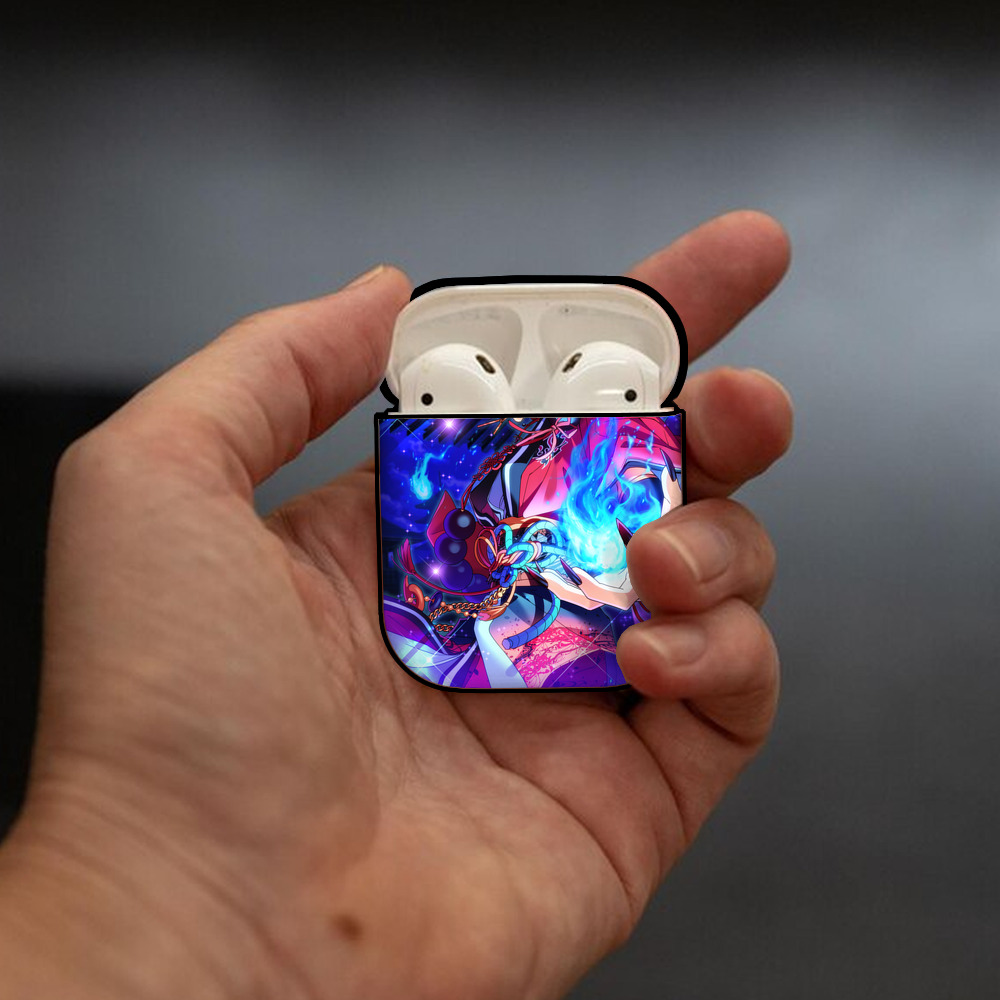 あんさんぶるスターズ! Ensemble Stars AirPods 第2世代保護ケース ハードシェル ブラック 耐衝撃・防指紋・カラビナ付き