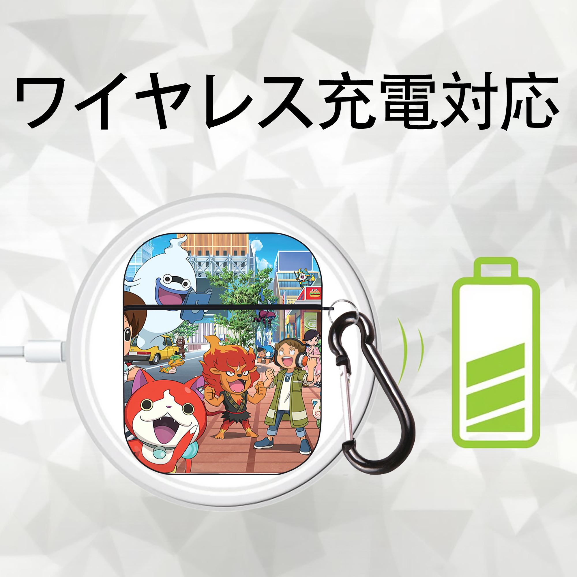 あんさんぶるスターズ! Ensemble Stars AirPods 第2世代保護ケース ハードシェル ブラック 耐衝撃・防指紋・カラビナ付き