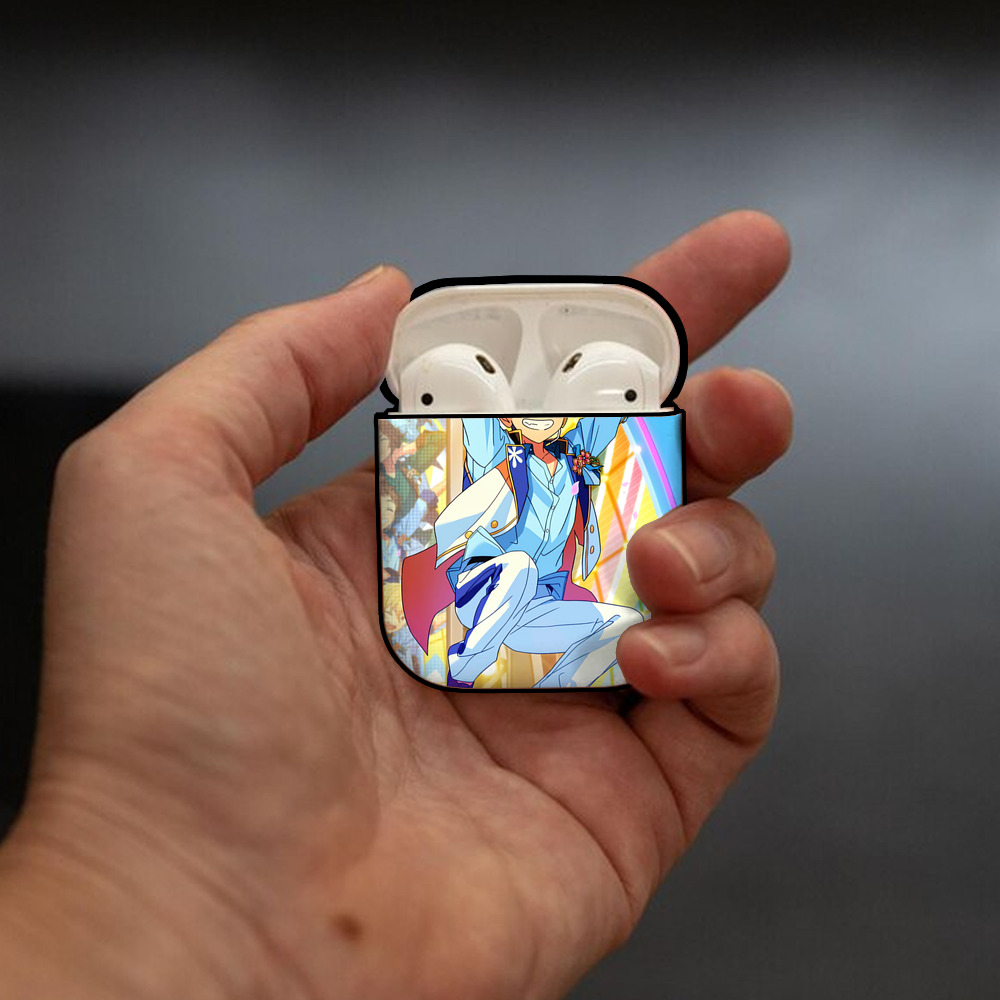 あんさんぶるスターズ! Ensemble Stars AirPods 第2世代保護ケース ハードシェル ブラック 耐衝撃・防指紋・カラビナ付き