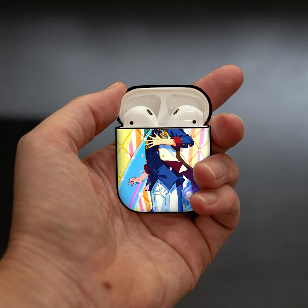 あんさんぶるスターズ! Ensemble Stars AirPods 第2世代保護ケース ハードシェル ブラック 耐衝撃・防指紋・カラビナ付き