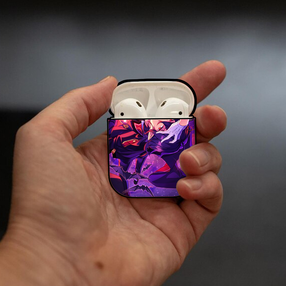 あんさんぶるスターズ! Ensemble Stars AirPods 第2世代保護ケース ハードシェル ブラック 耐衝撃・防指紋・カラビナ付き