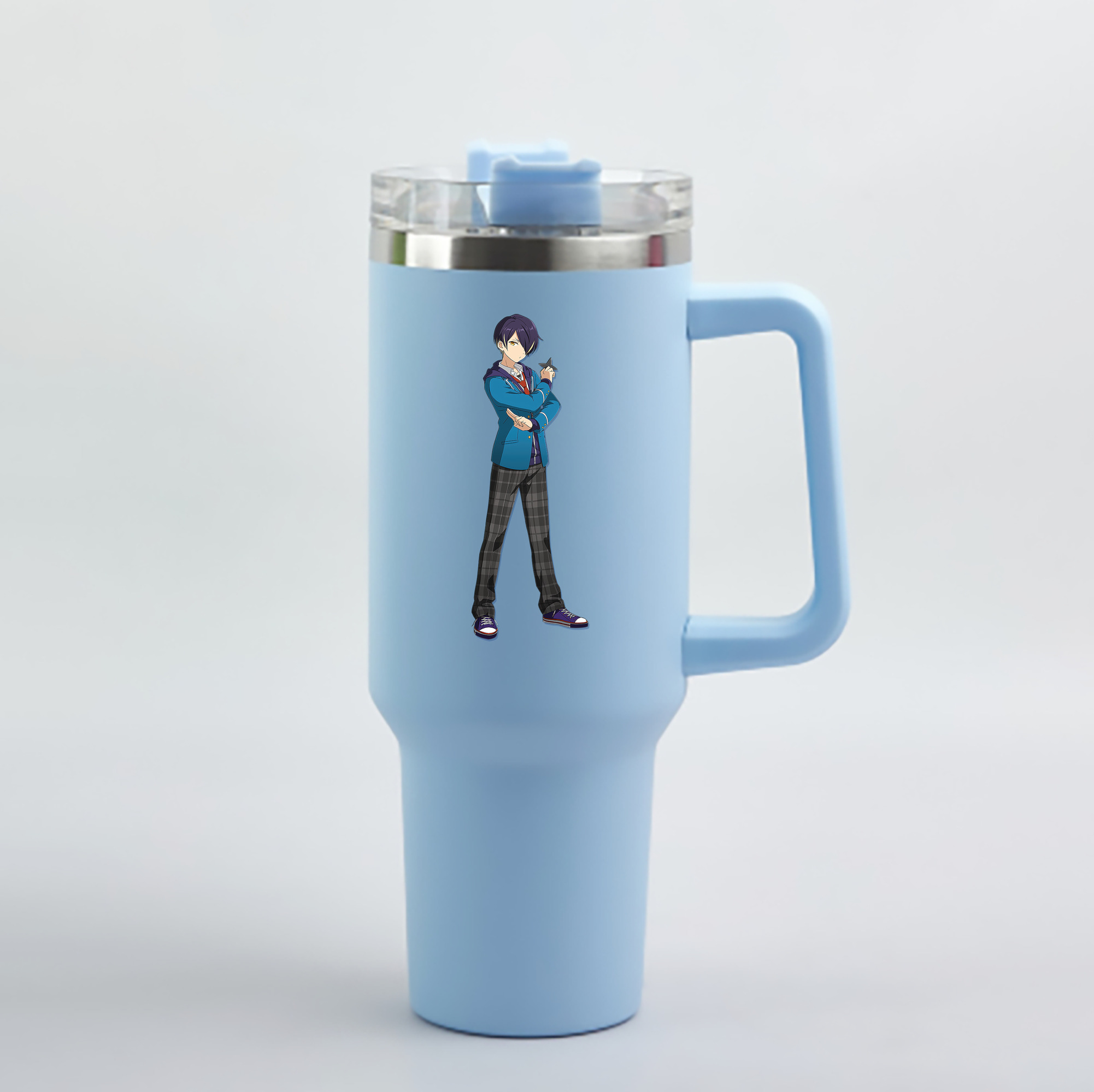 （画像用） あんさんぶるスターズ! Ensemble Stars 1200mL車用タンブラー - クリスタルステッカー（プラスチックストロー付き）