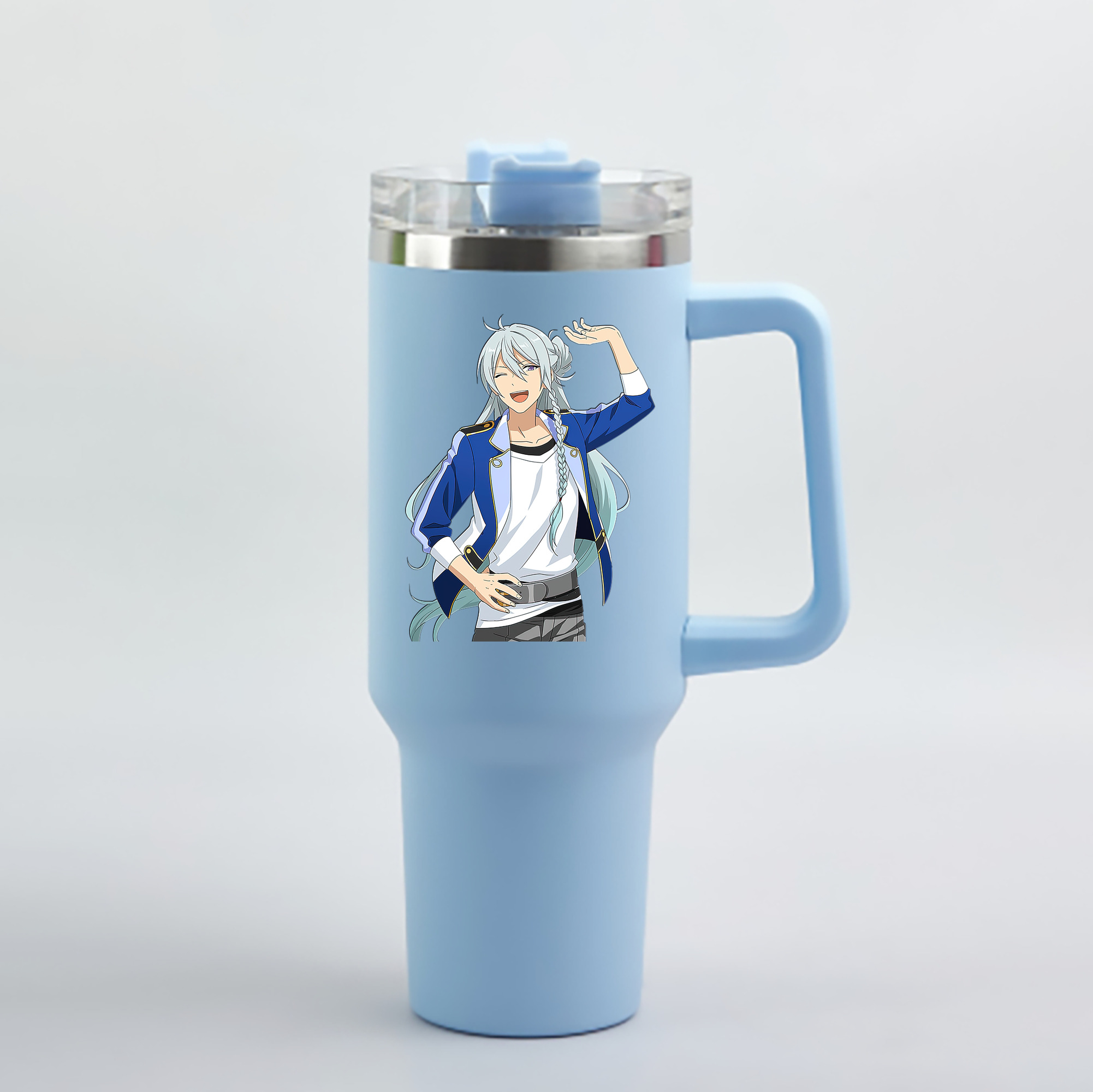 （画像用） あんさんぶるスターズ! Ensemble Stars 1200mL車用タンブラー - クリスタルステッカー（プラスチックストロー付き）
