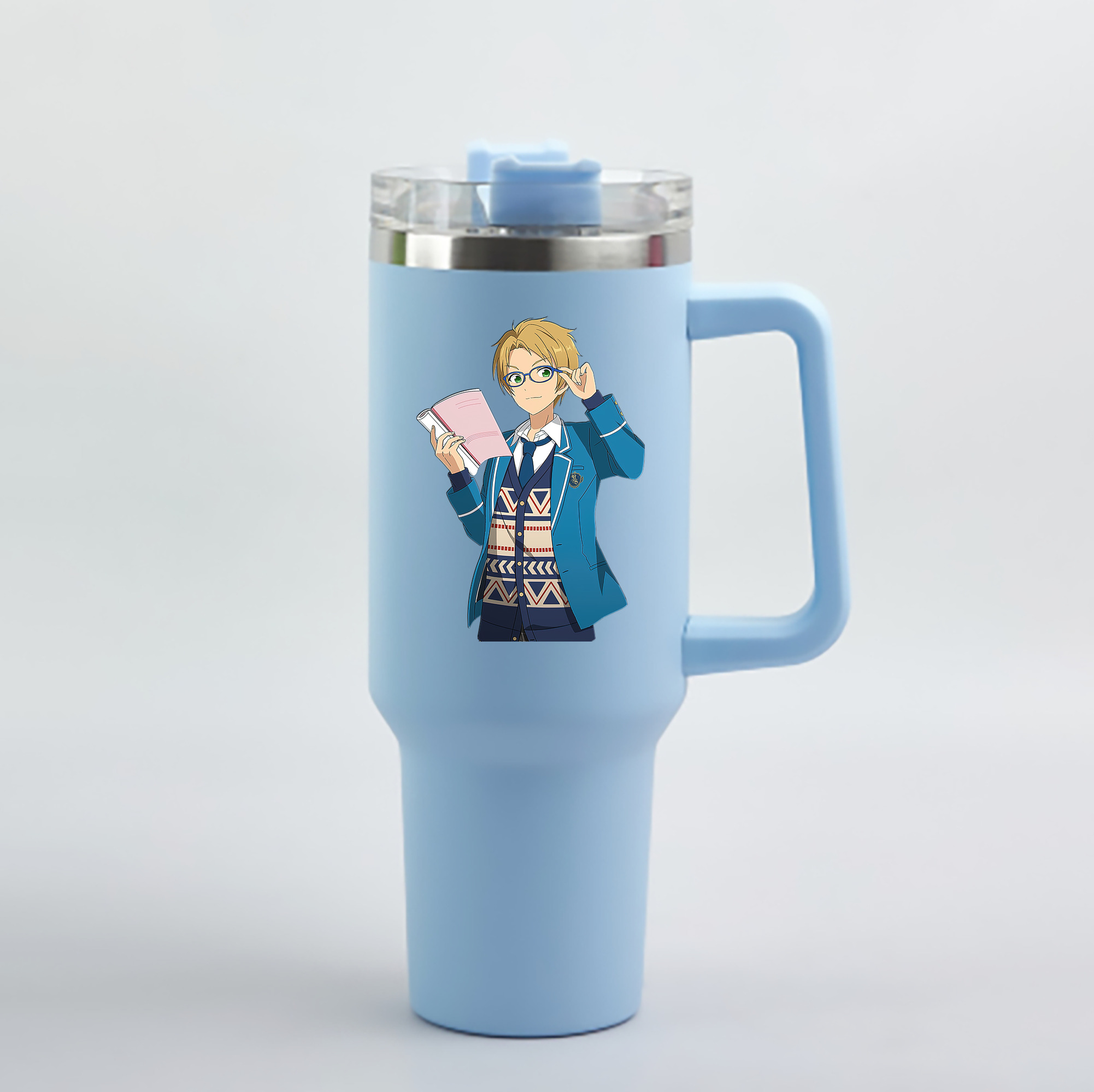 （画像用） あんさんぶるスターズ! Ensemble Stars 1200mL車用タンブラー - クリスタルステッカー（プラスチックストロー付き）