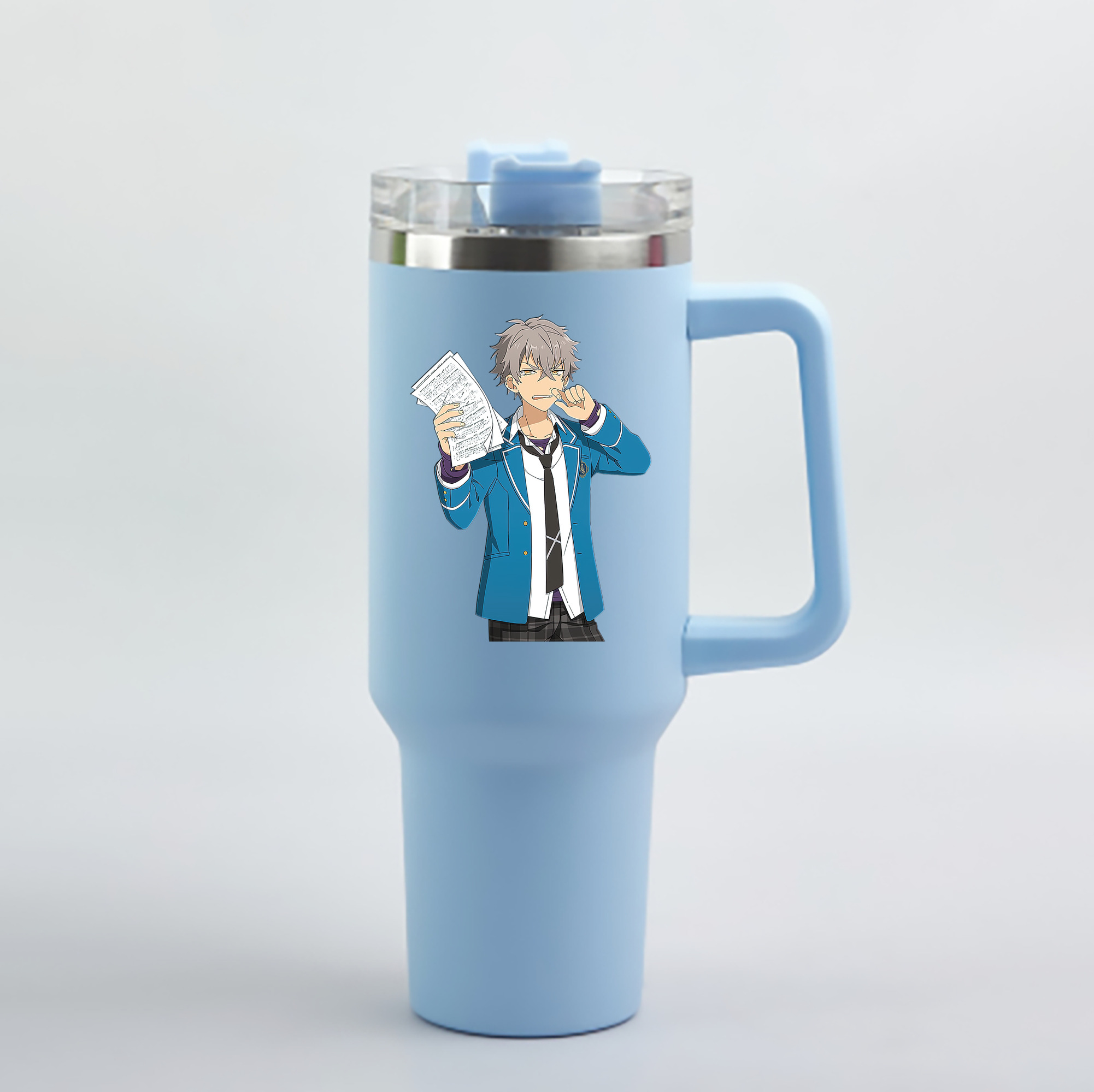 （画像用） あんさんぶるスターズ! Ensemble Stars 1200mL車用タンブラー - クリスタルステッカー（プラスチックストロー付き）