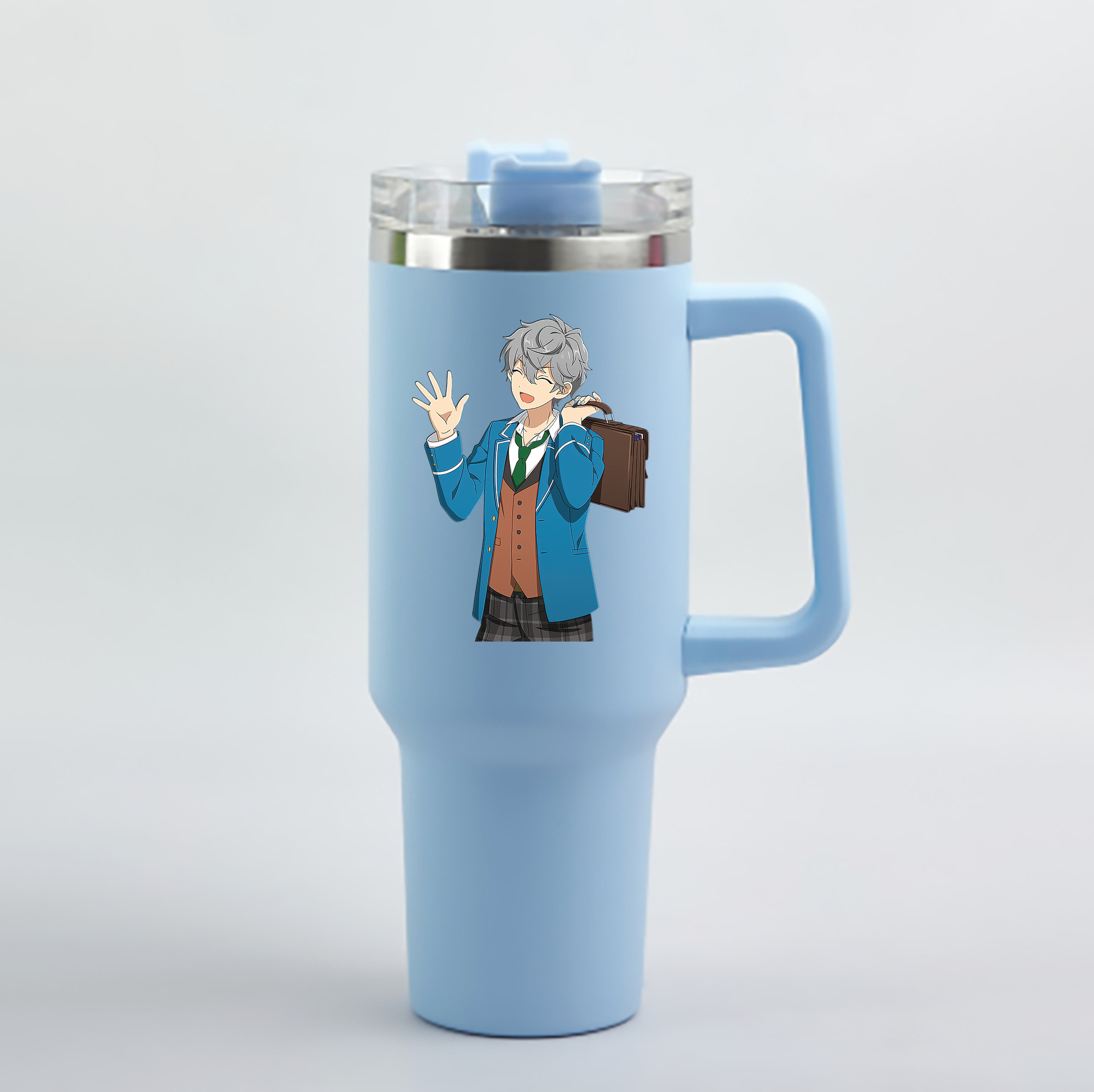 （画像用） あんさんぶるスターズ! Ensemble Stars 1200mL車用タンブラー - クリスタルステッカー（プラスチックストロー付き）