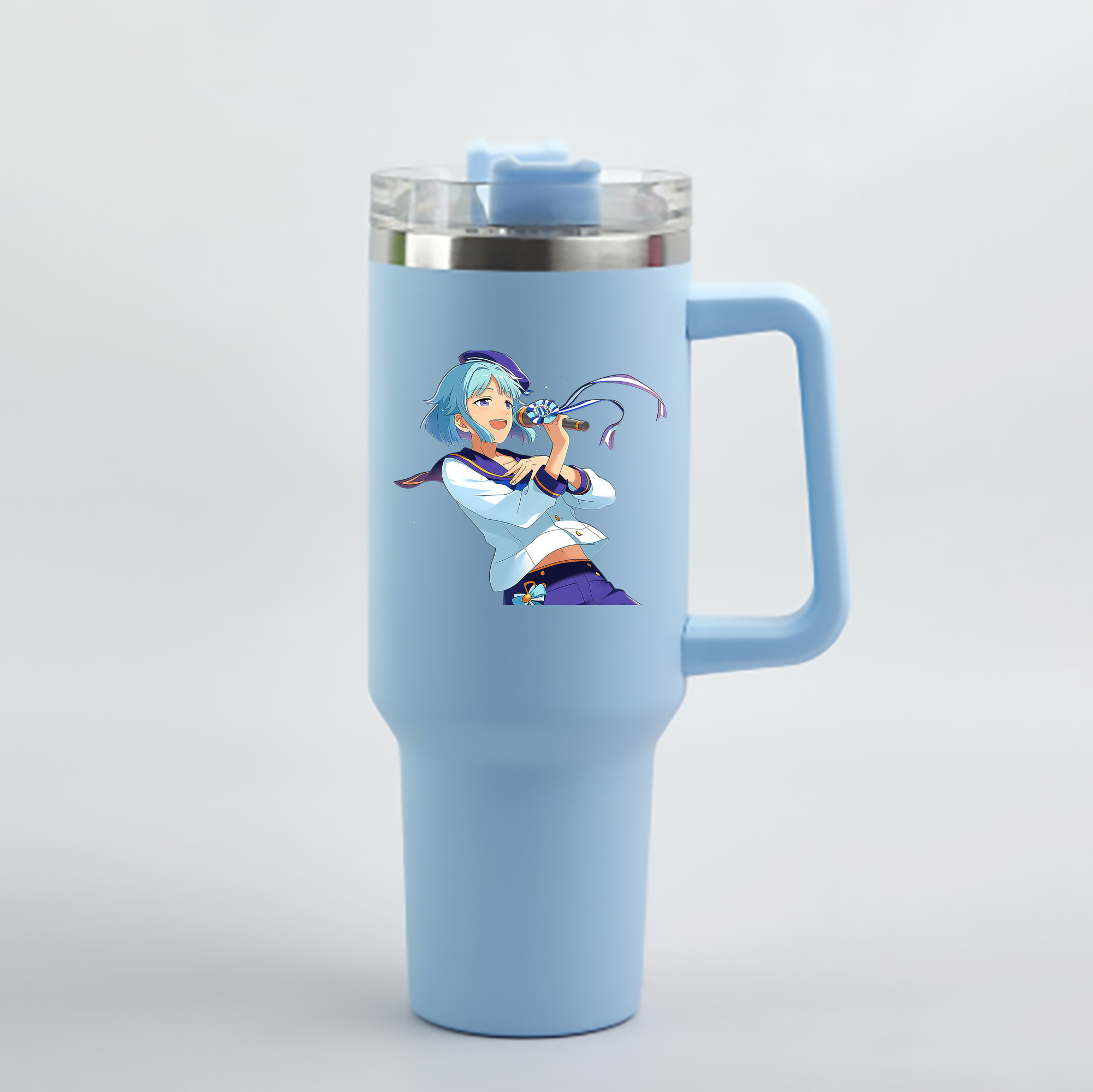 （画像用） あんさんぶるスターズ! Ensemble Stars 1200mL車用タンブラー - クリスタルステッカー（プラスチックストロー付き）