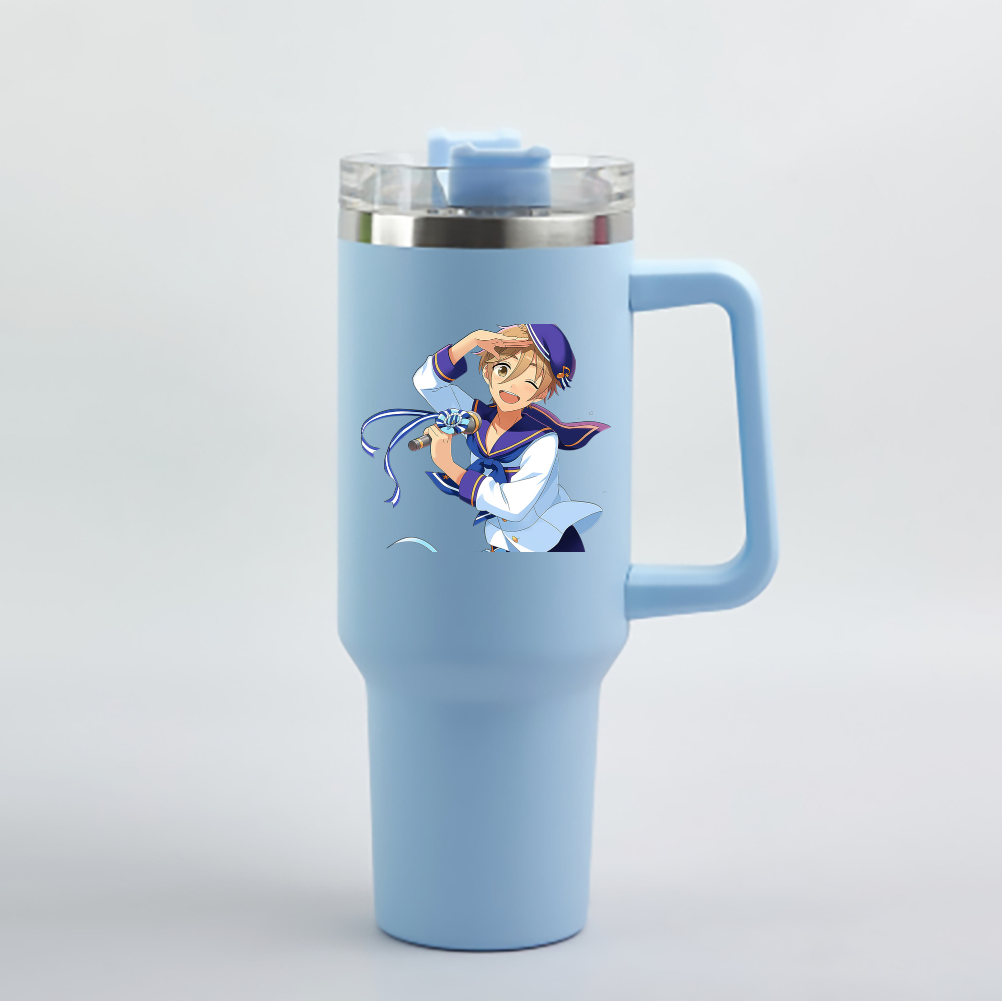 （画像用） あんさんぶるスターズ! Ensemble Stars 1200mL車用タンブラー - クリスタルステッカー（プラスチックストロー付き）