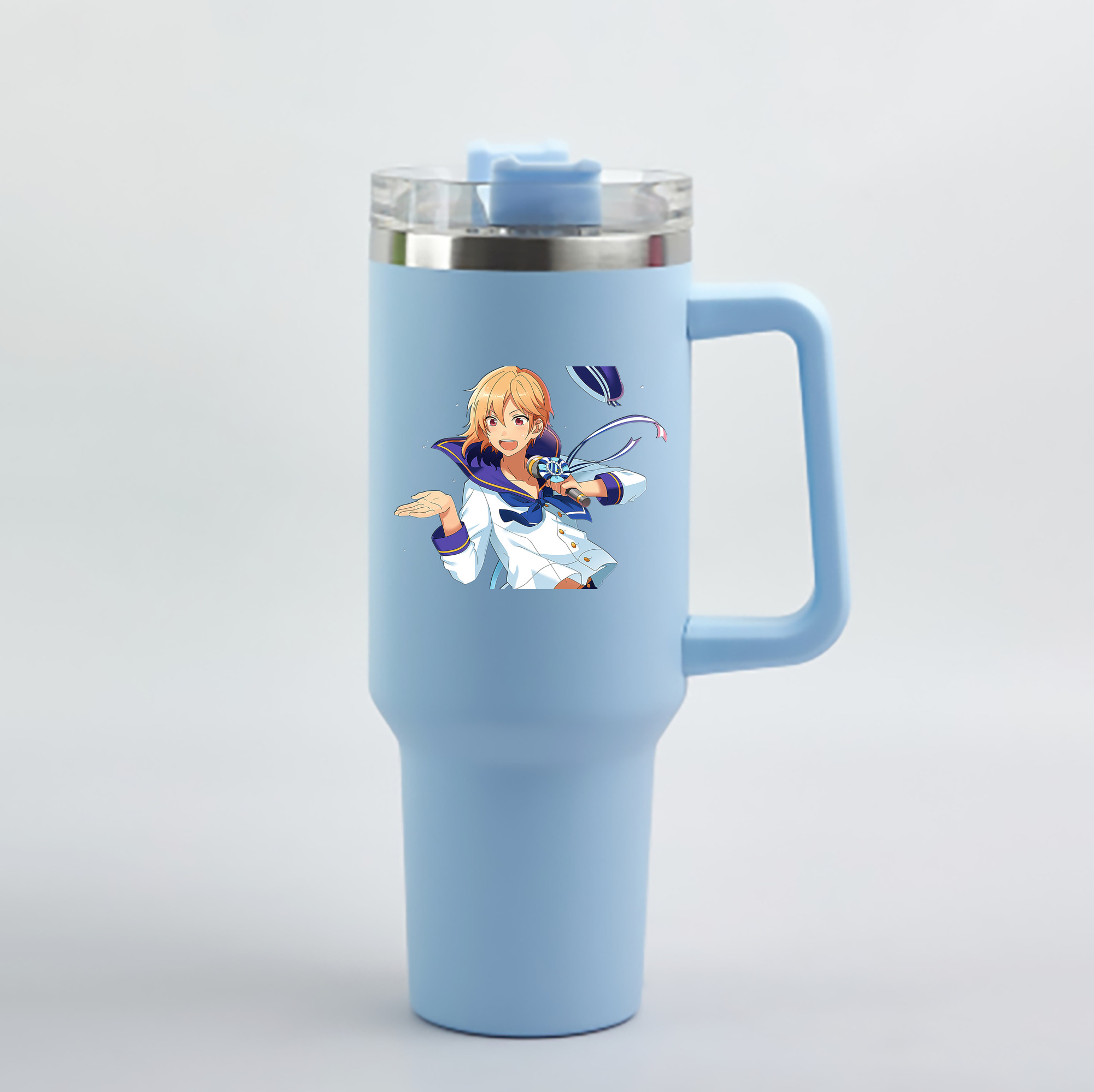 （画像用） あんさんぶるスターズ! Ensemble Stars 1200mL車用タンブラー - クリスタルステッカー（プラスチックストロー付き）