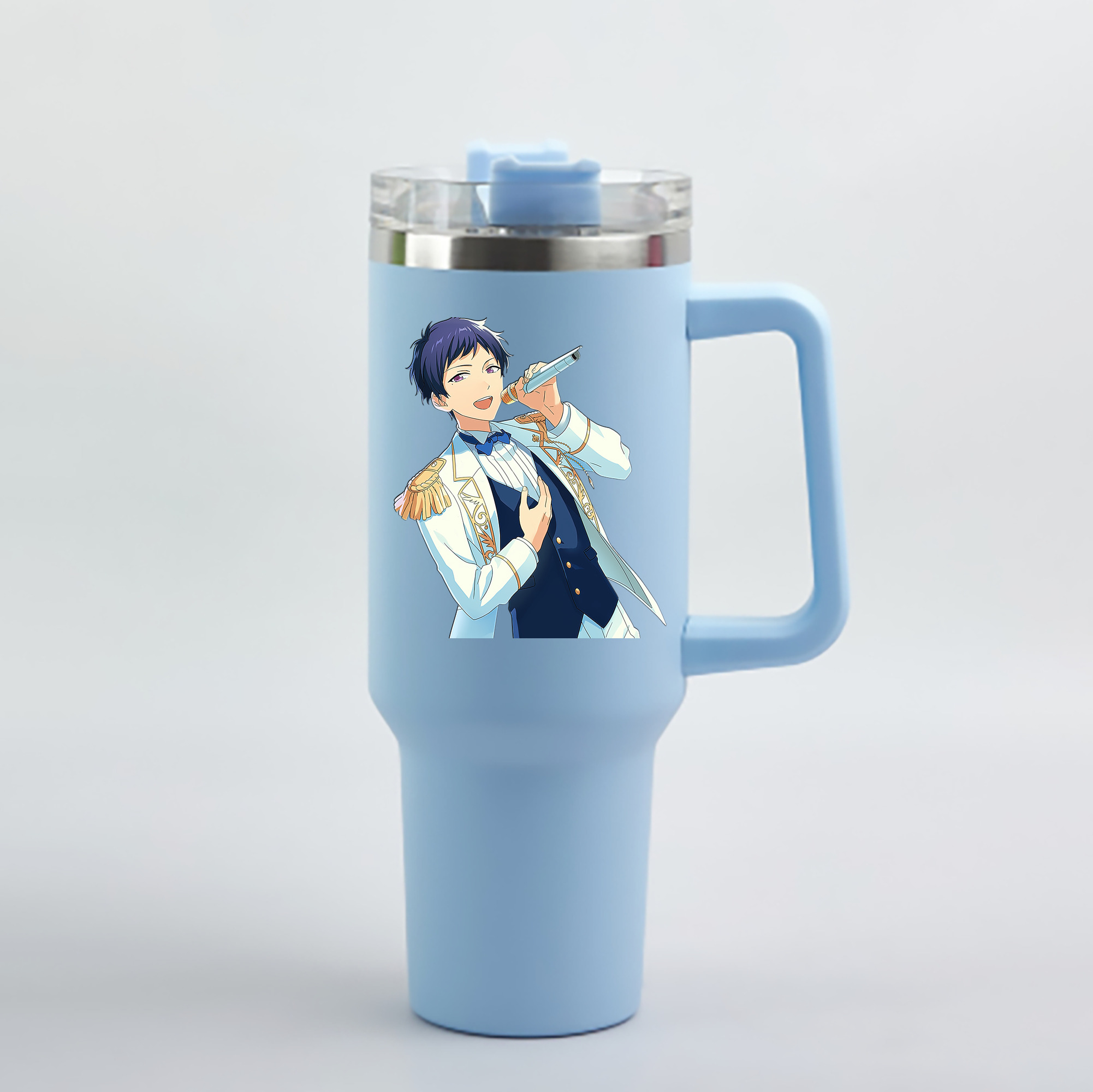（画像用） あんさんぶるスターズ! Ensemble Stars 1200mL車用タンブラー - クリスタルステッカー（プラスチックストロー付き）