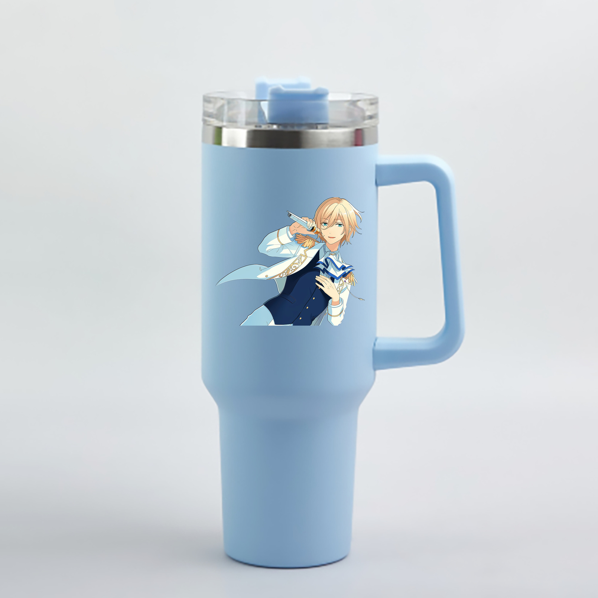 （画像用） あんさんぶるスターズ! Ensemble Stars 1200mL車用タンブラー - クリスタルステッカー（プラスチックストロー付き）