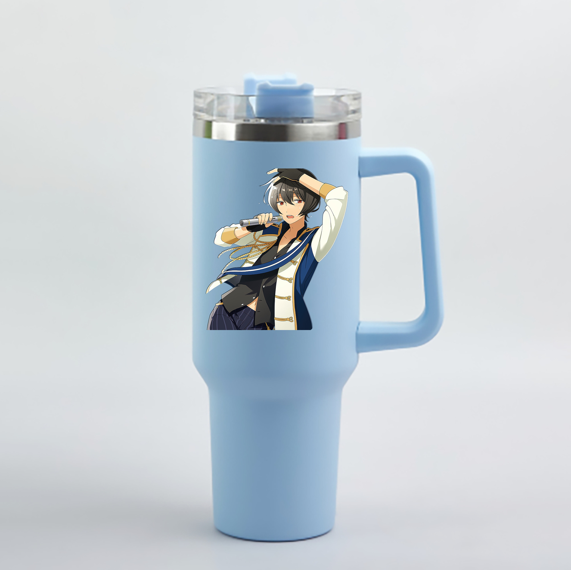 （画像用） あんさんぶるスターズ! Ensemble Stars 1200mL車用タンブラー - クリスタルステッカー（プラスチックストロー付き）