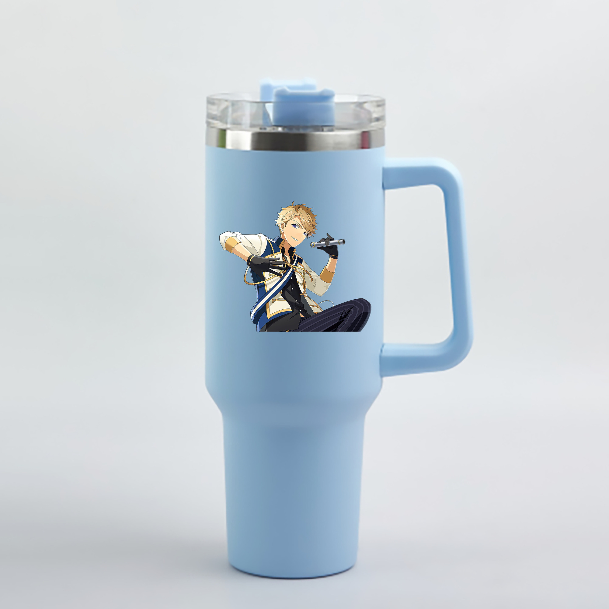 （画像用） あんさんぶるスターズ! Ensemble Stars 1200mL車用タンブラー - クリスタルステッカー（プラスチックストロー付き）